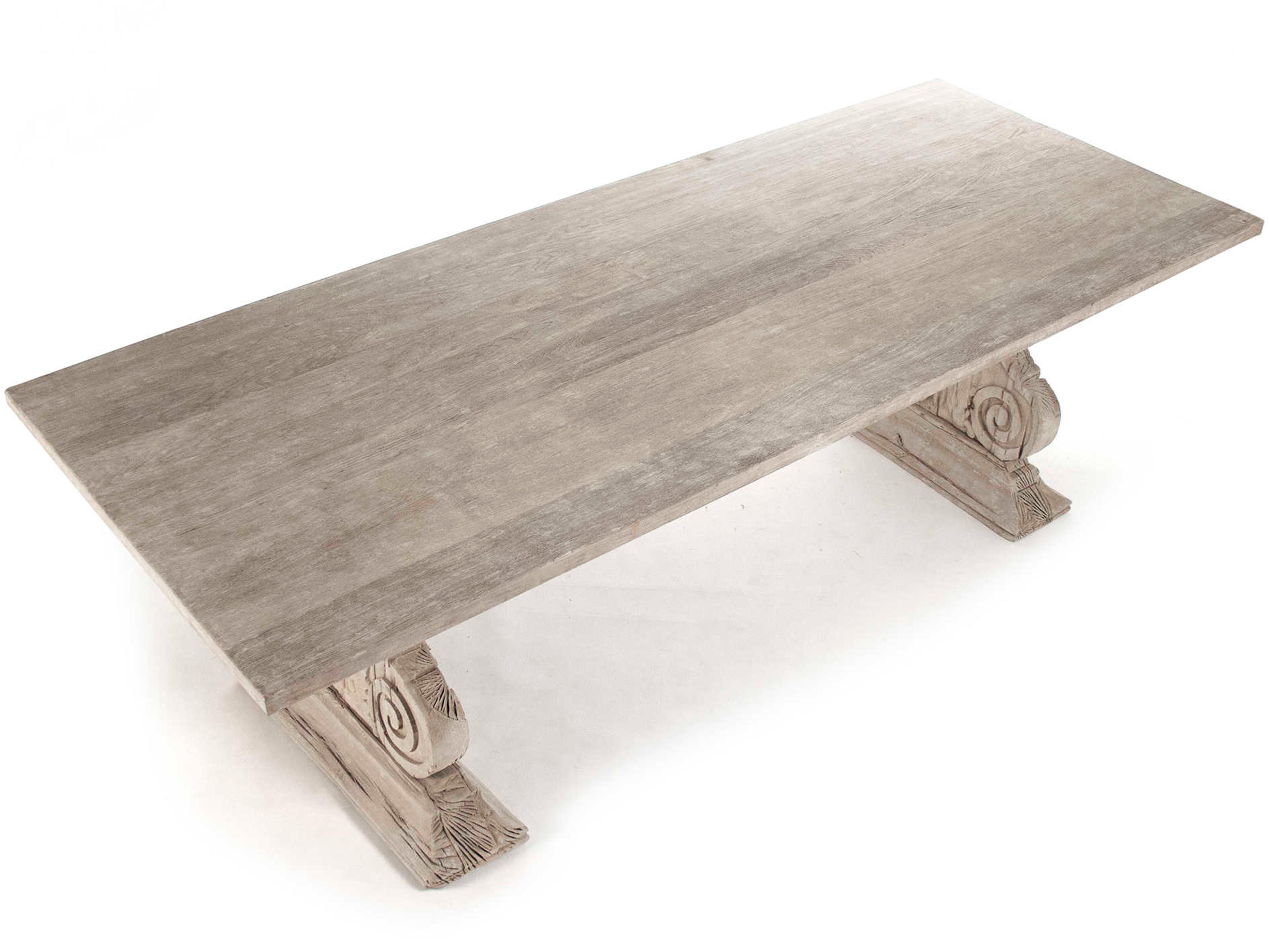 Zentique Rectangular Wood Weathered Dining Table