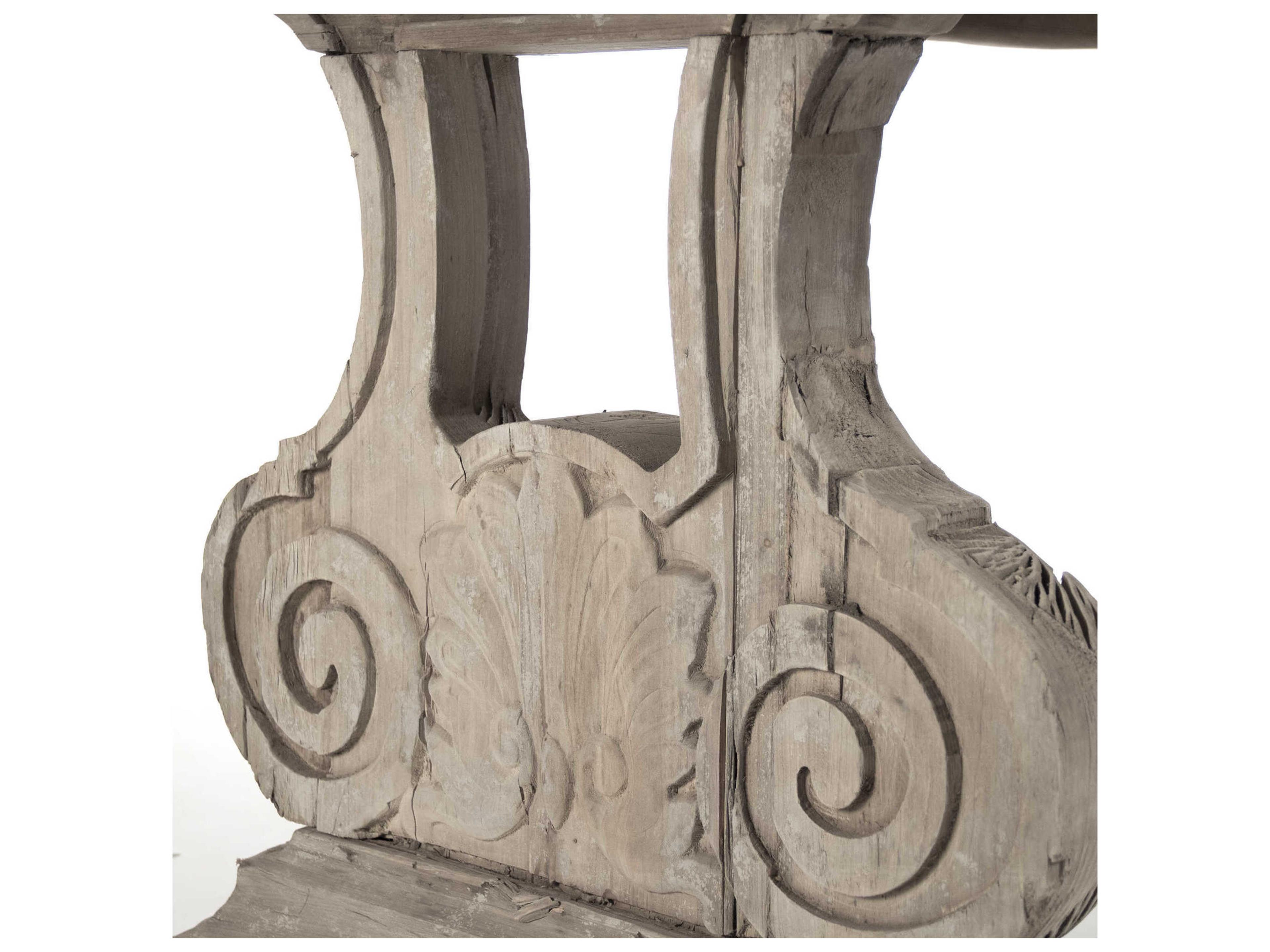 Zentique Rectangular Wood Weathered Dining Table