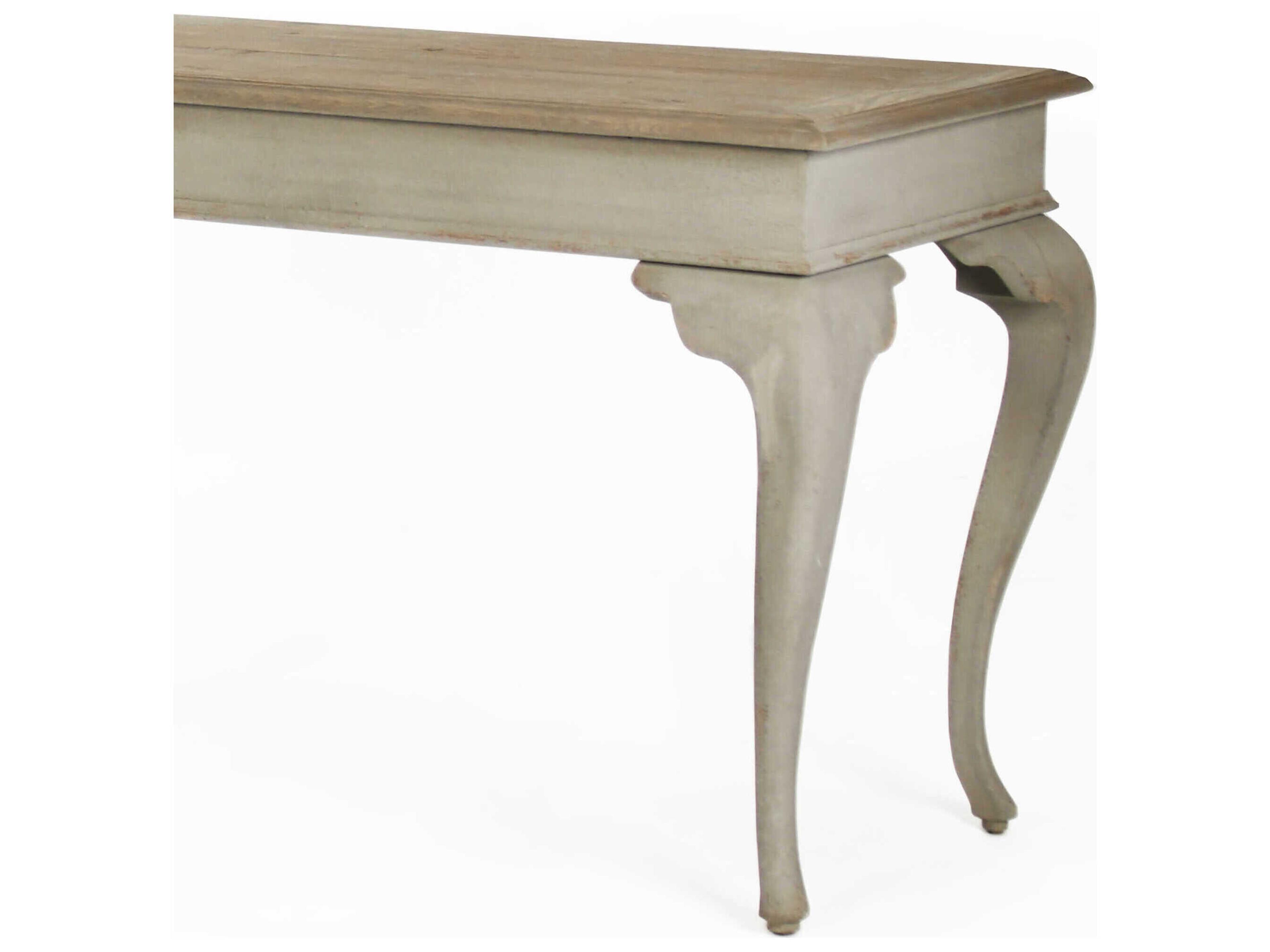 Zentique Jermone Rectangular Wood Natural Top Console Table