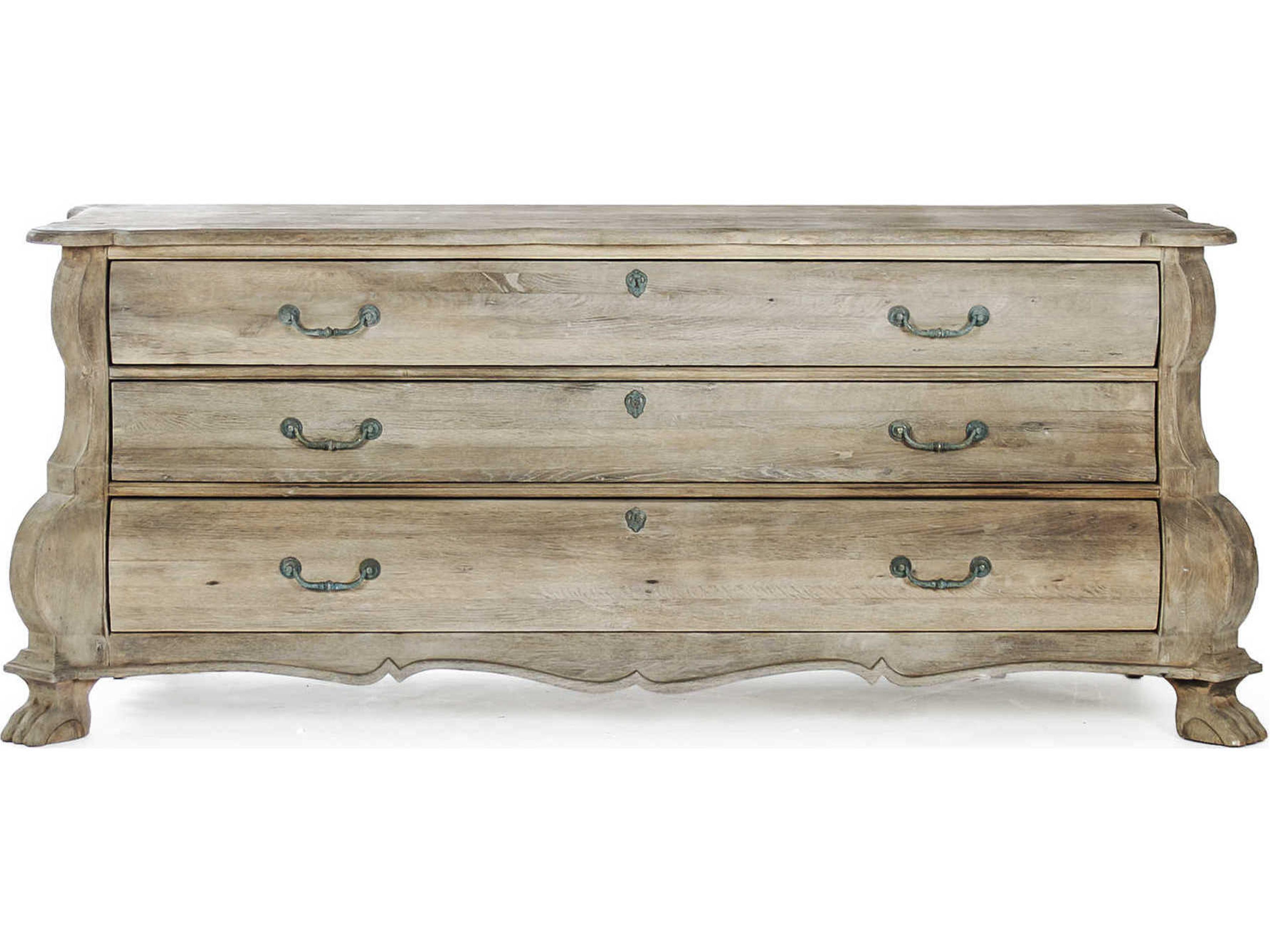 Zentique 3-Drawers Natural Beech Wood Dresser