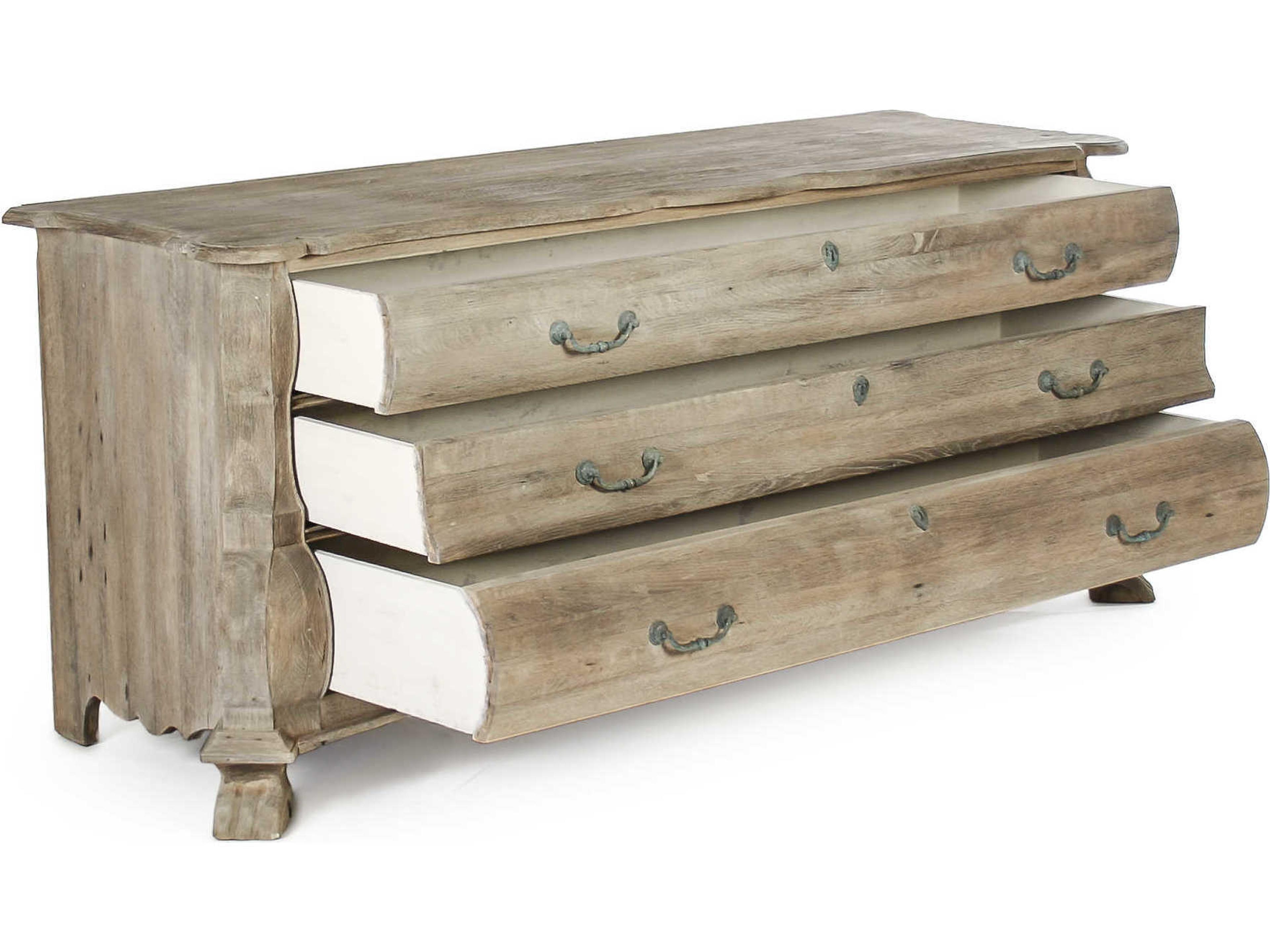 Zentique 3-Drawers Natural Beech Wood Dresser