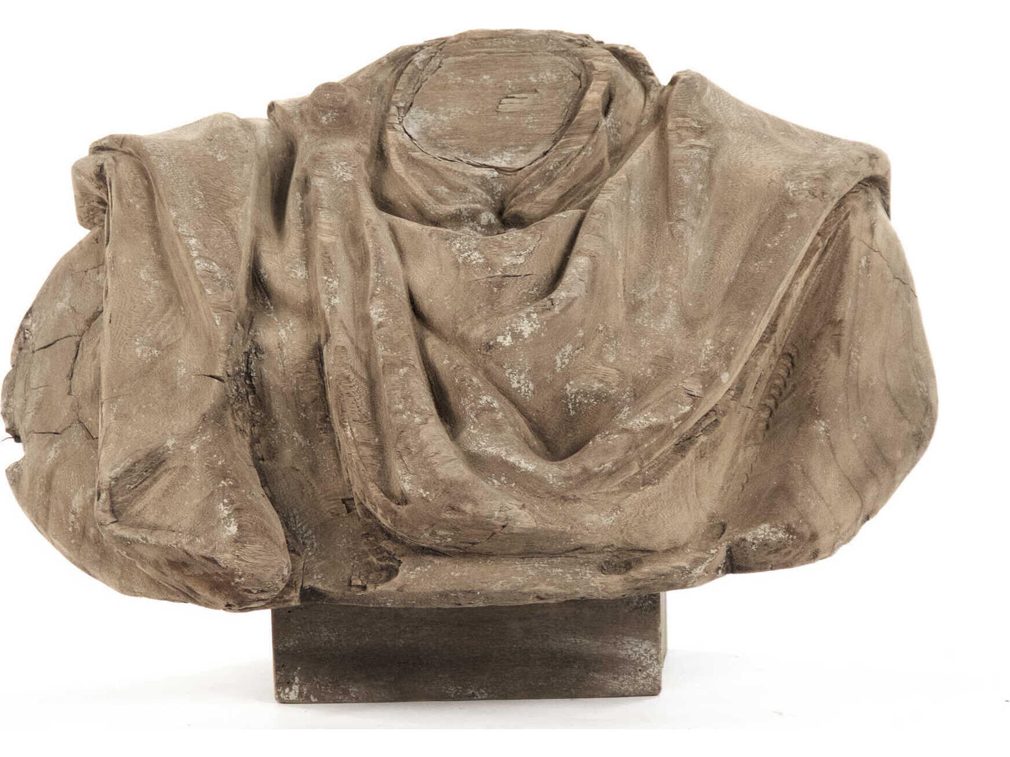 Zentique Wooden Figure Weathered Poplar Sculpture