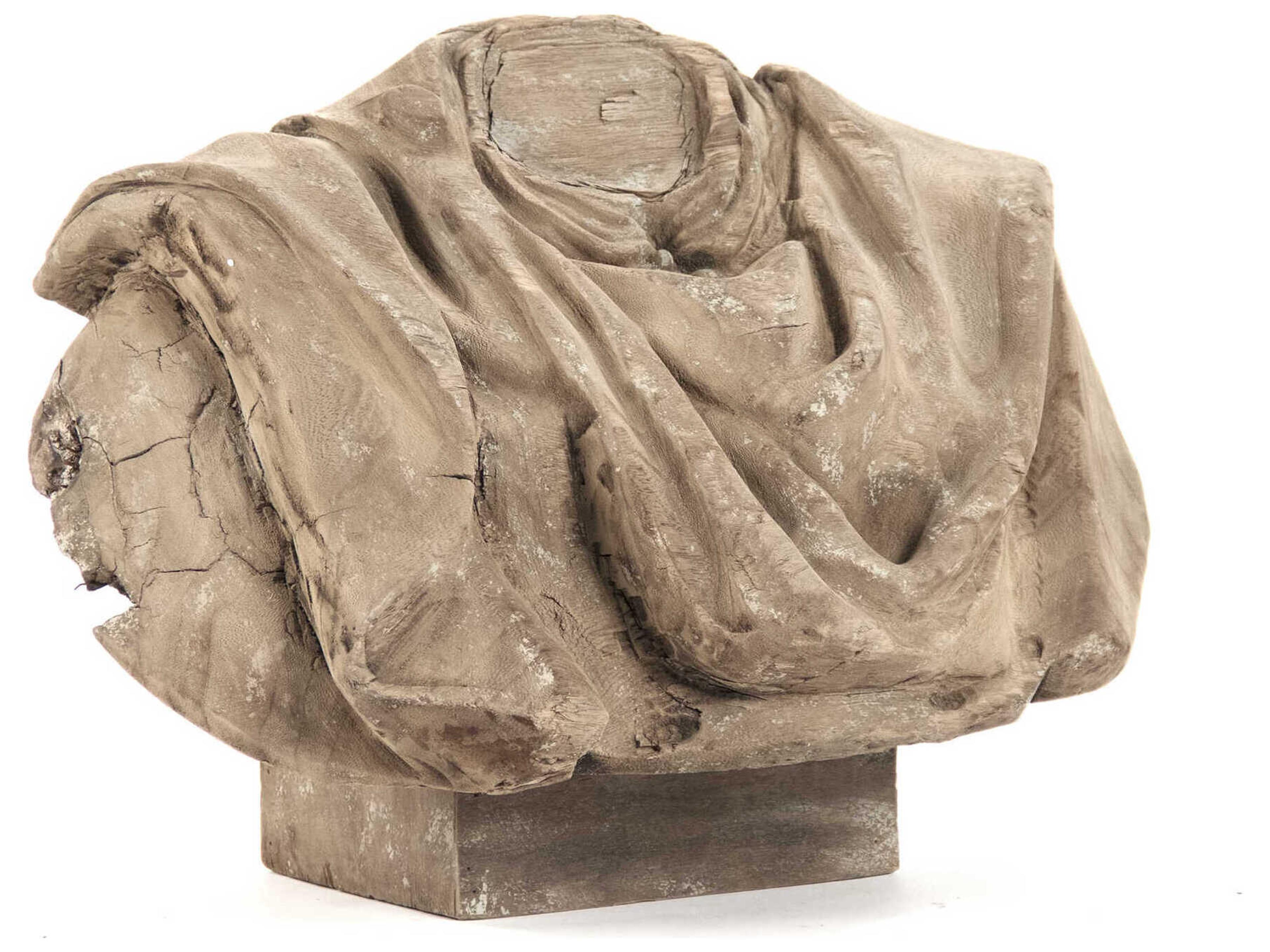 Zentique Wooden Figure Weathered Poplar Sculpture