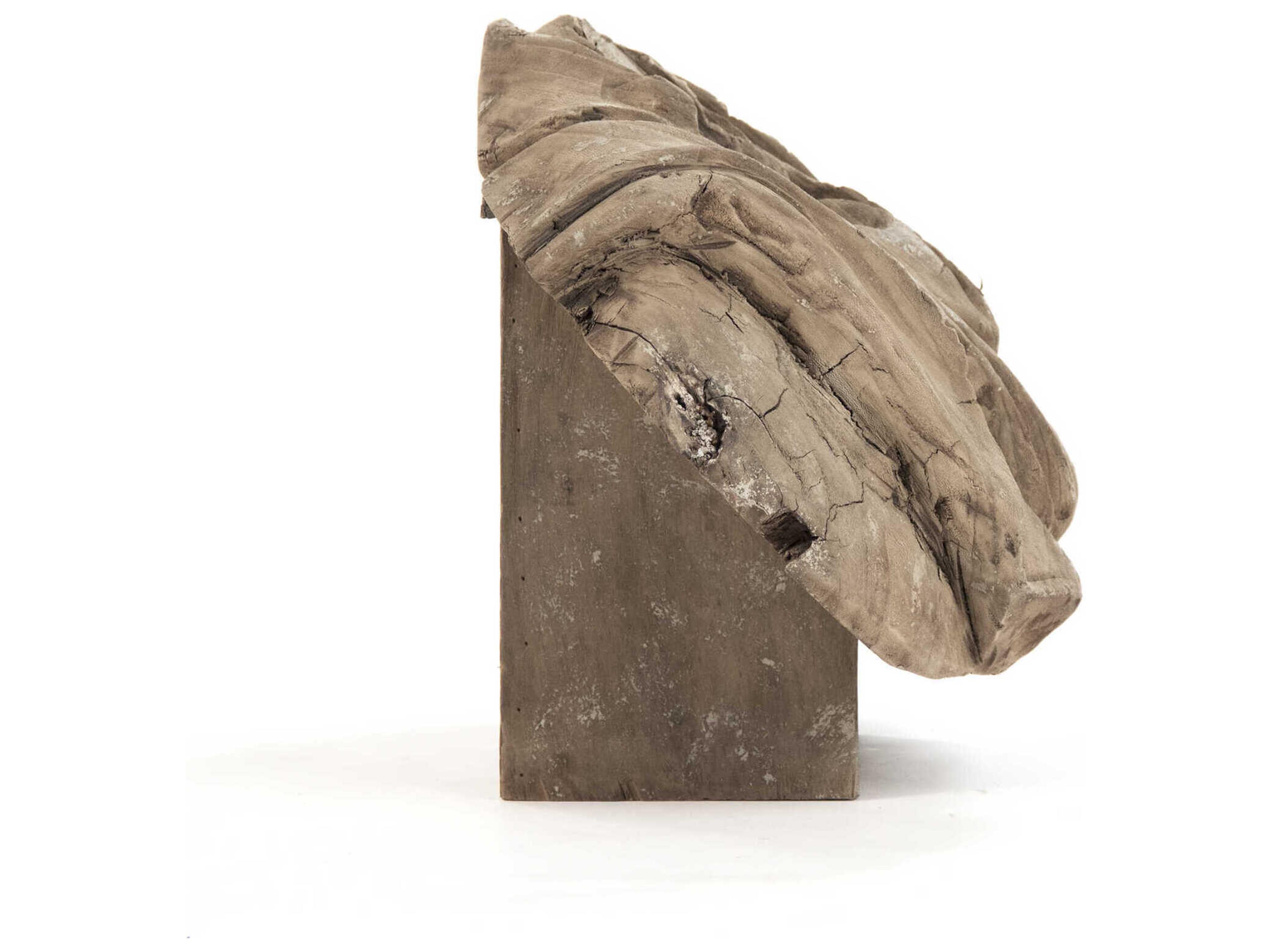 Zentique Wooden Figure Weathered Poplar Sculpture