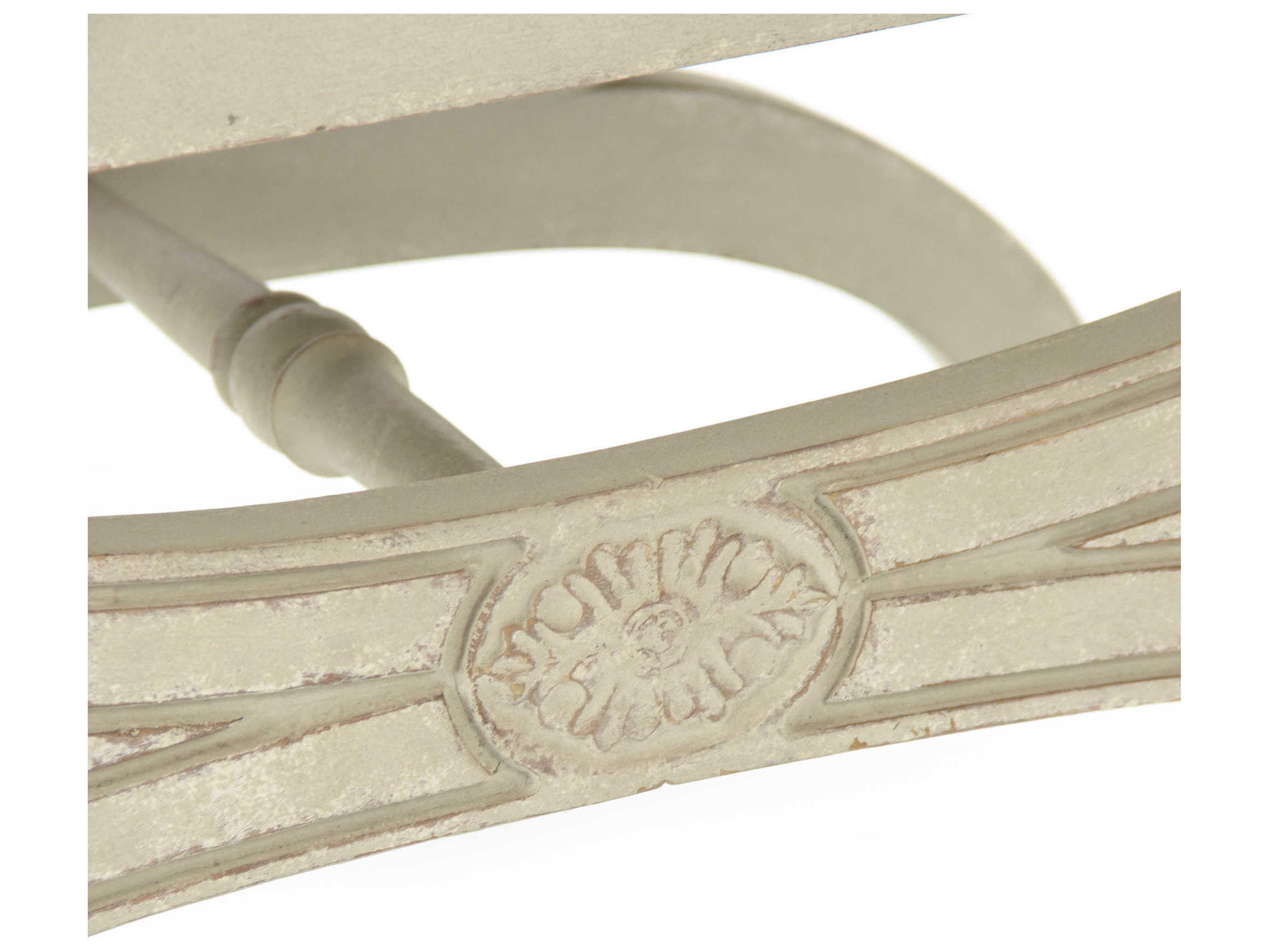 Zentique Beatrice White Upholstered Accent Bench