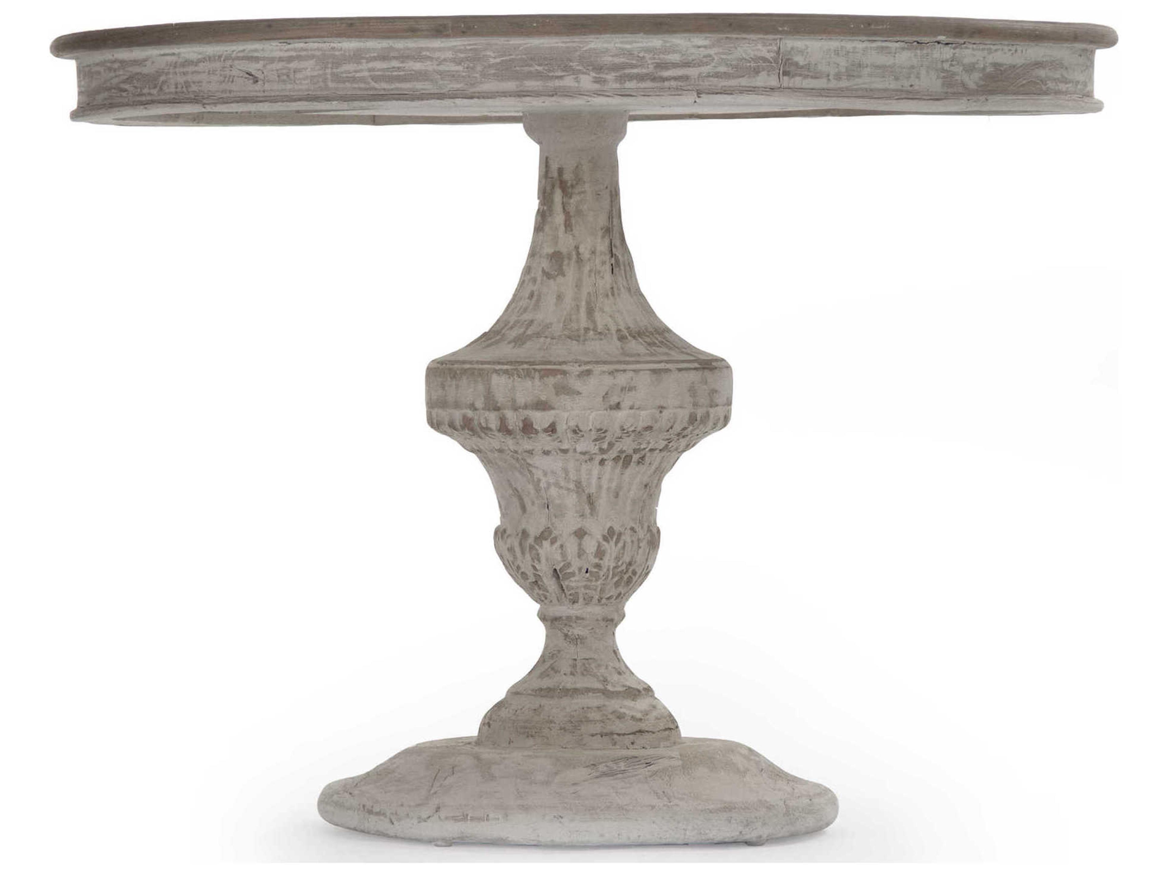 Zentique Jesse Round Wood Natural Top Dining Table