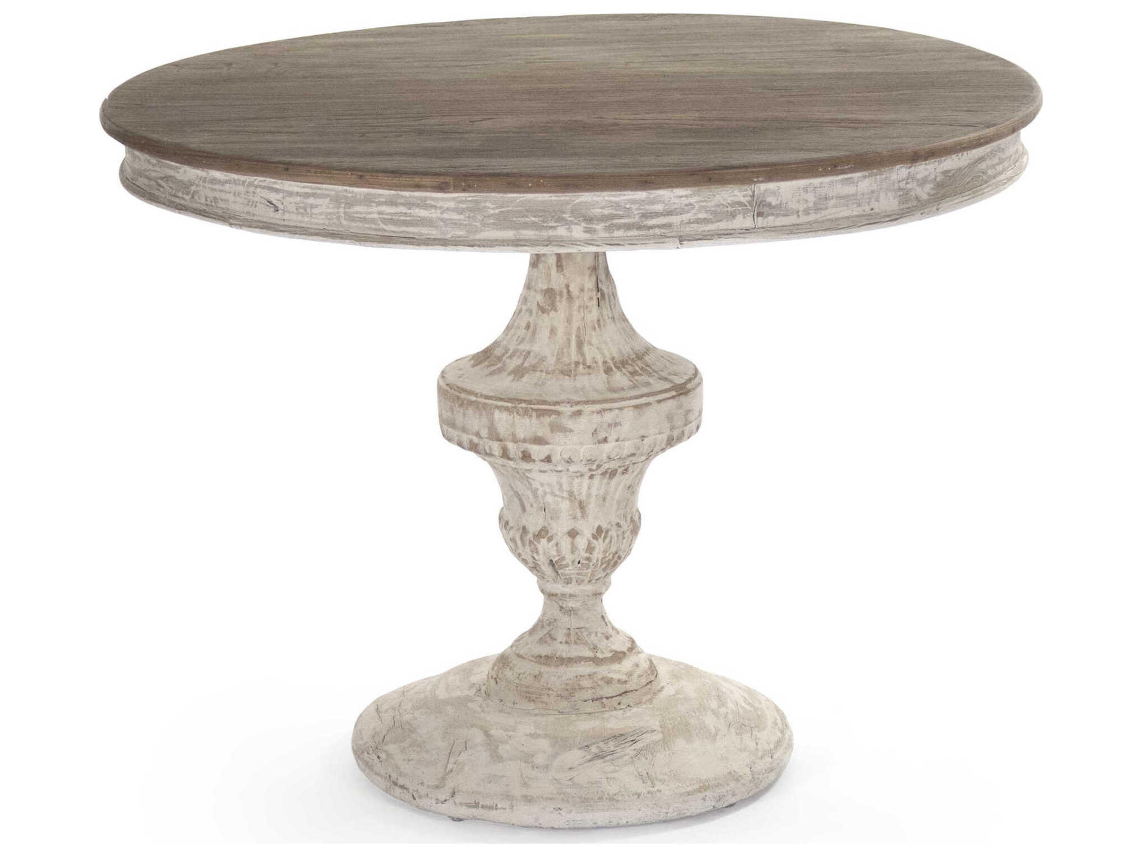 Jesse Round Wood Natural Top Dining Table