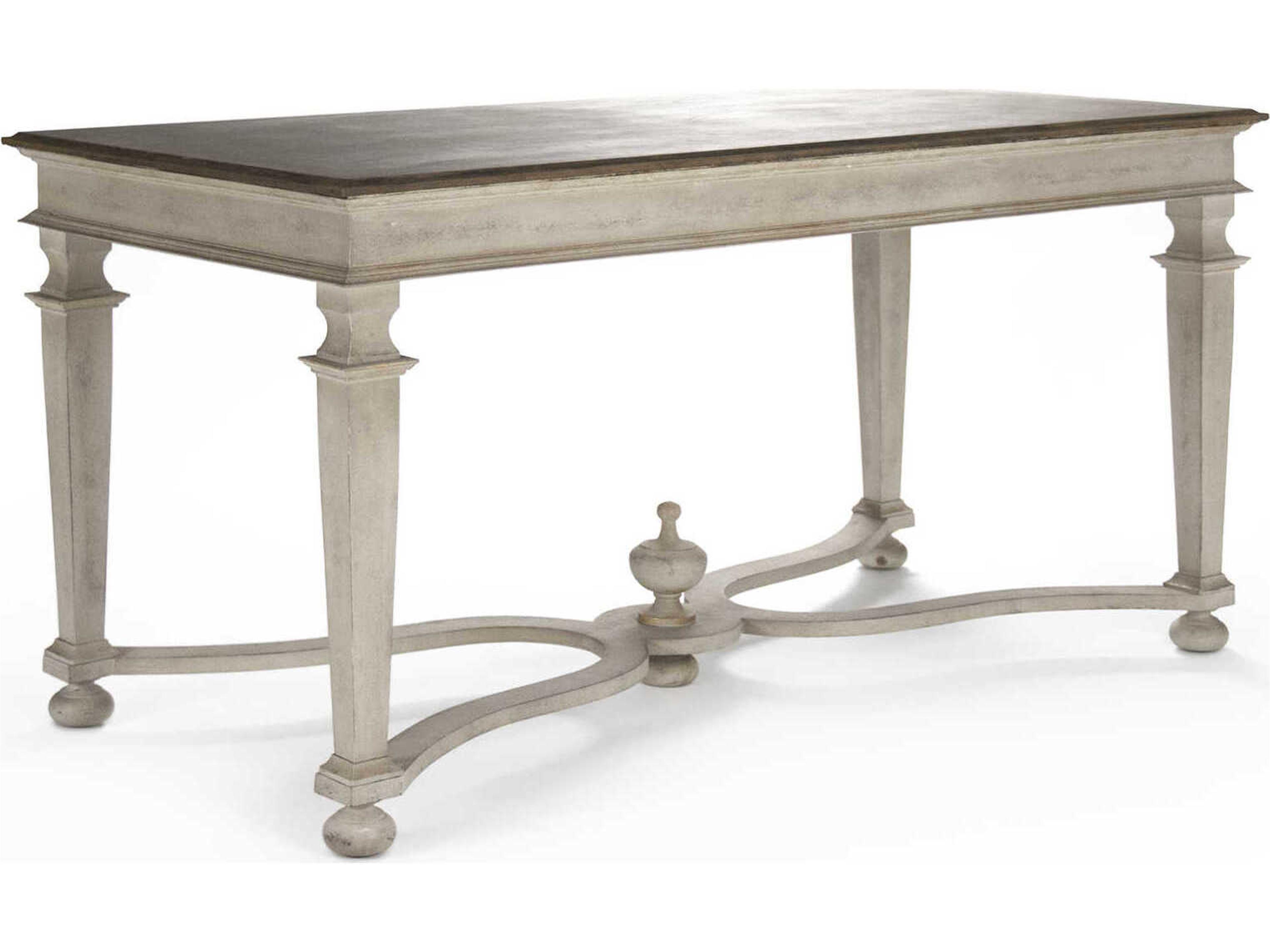 Tiffany Rectangular Wood Distressed Brown Top Dining Table