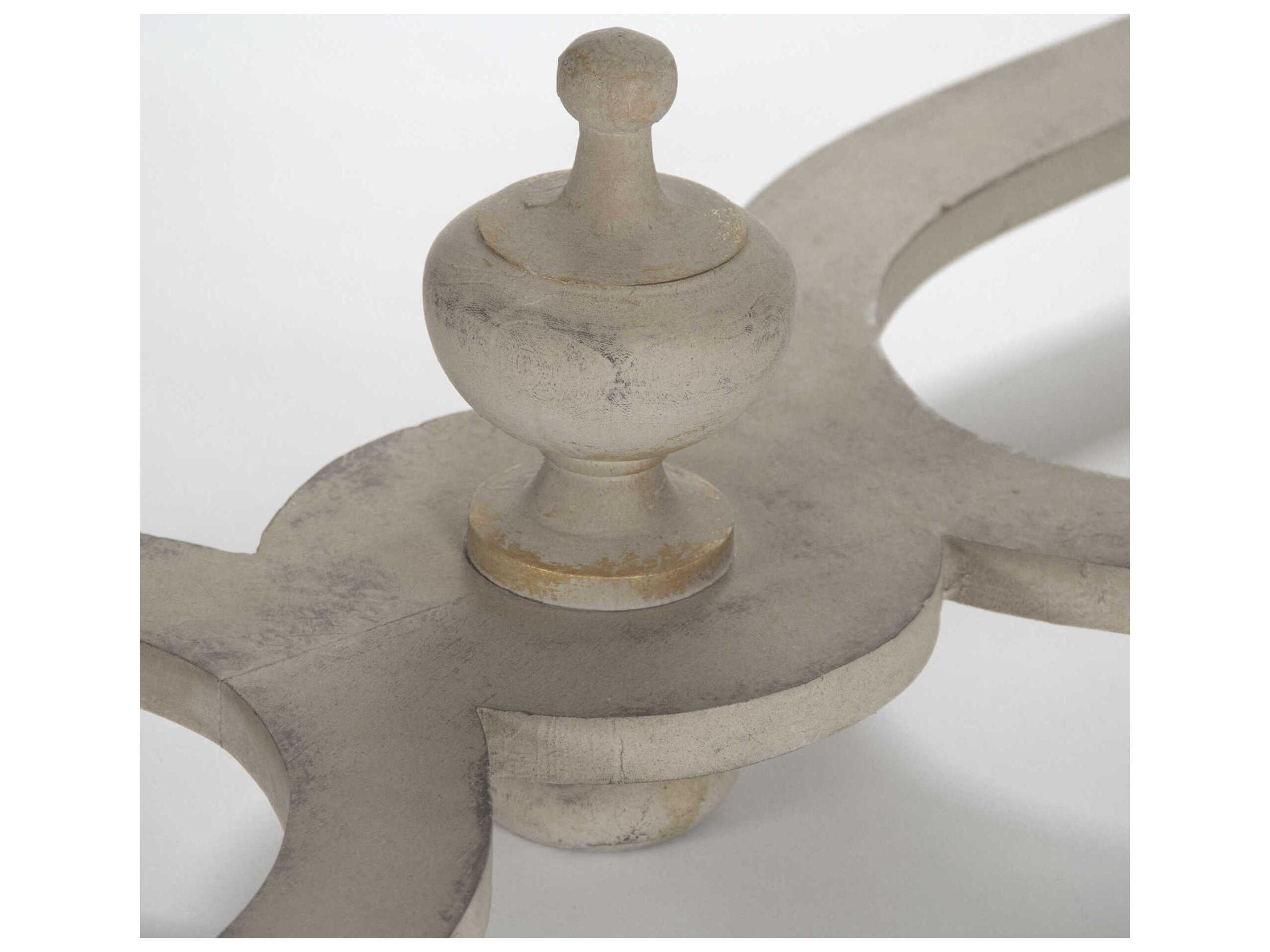 Zentique Tiffany Rectangular Wood Distressed Brown Top Dining Table