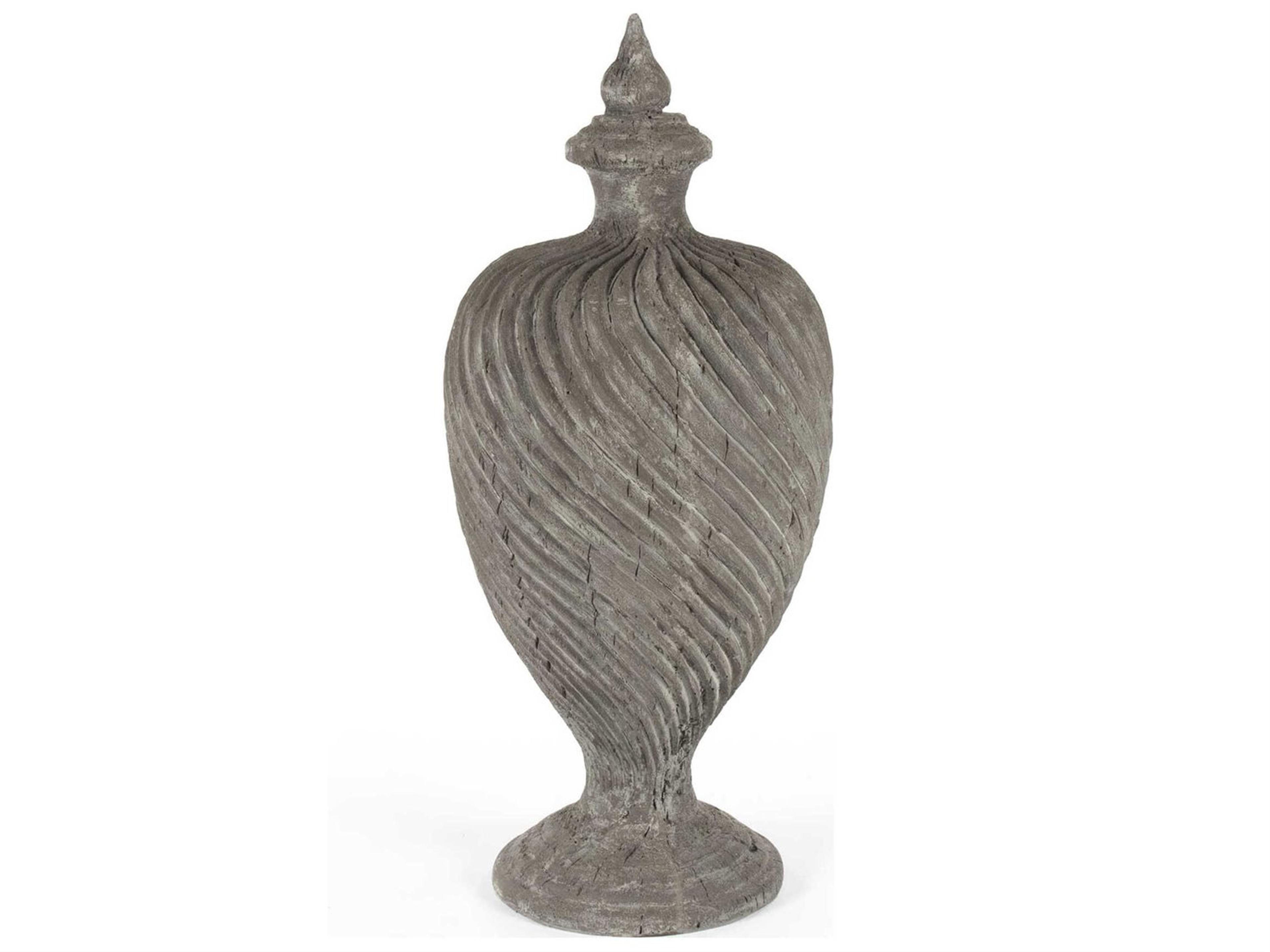 Zentique Julius Distressed Grey Urns