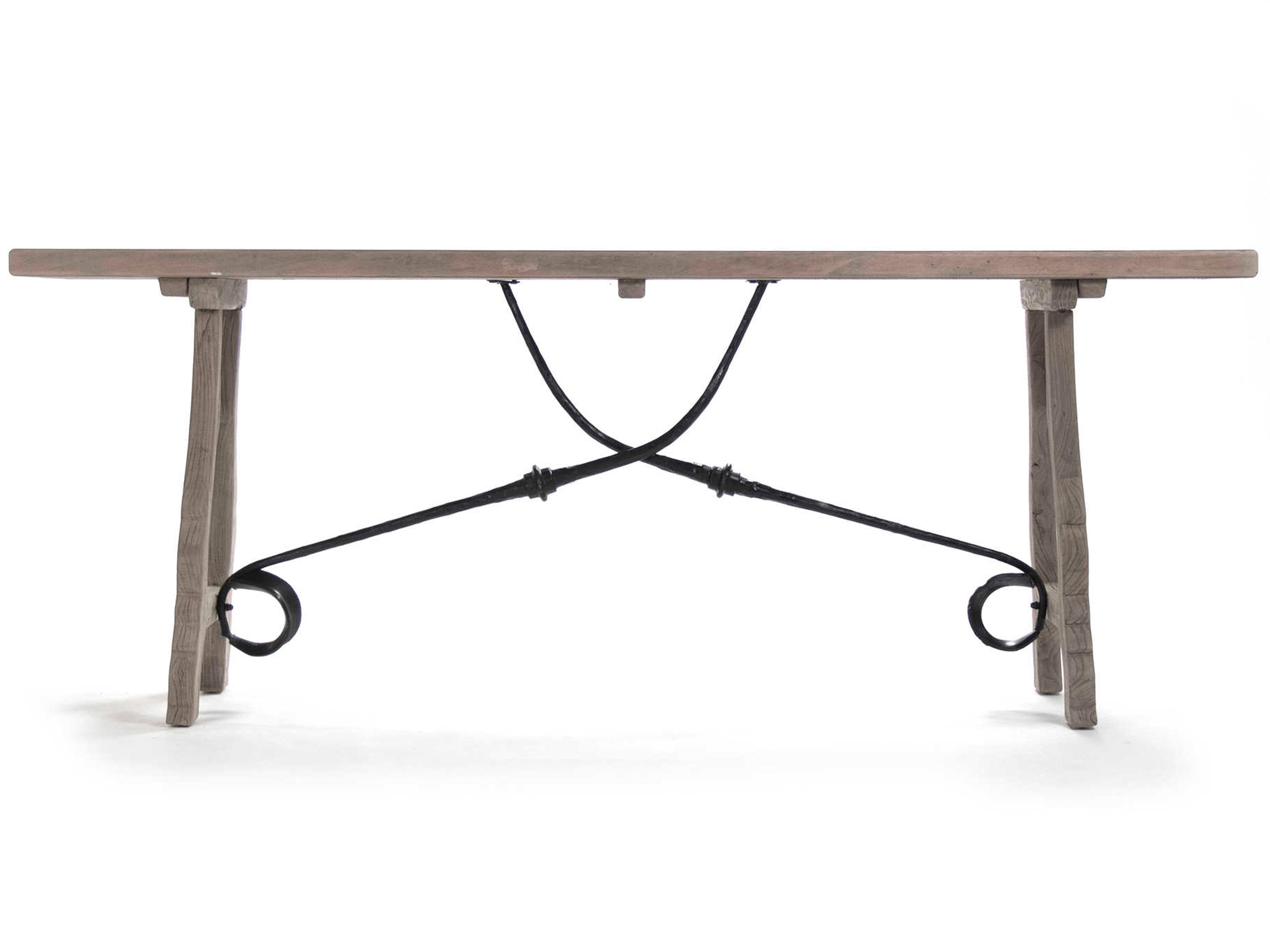 Zentique Rectangular Wood Dry Natural Console Table