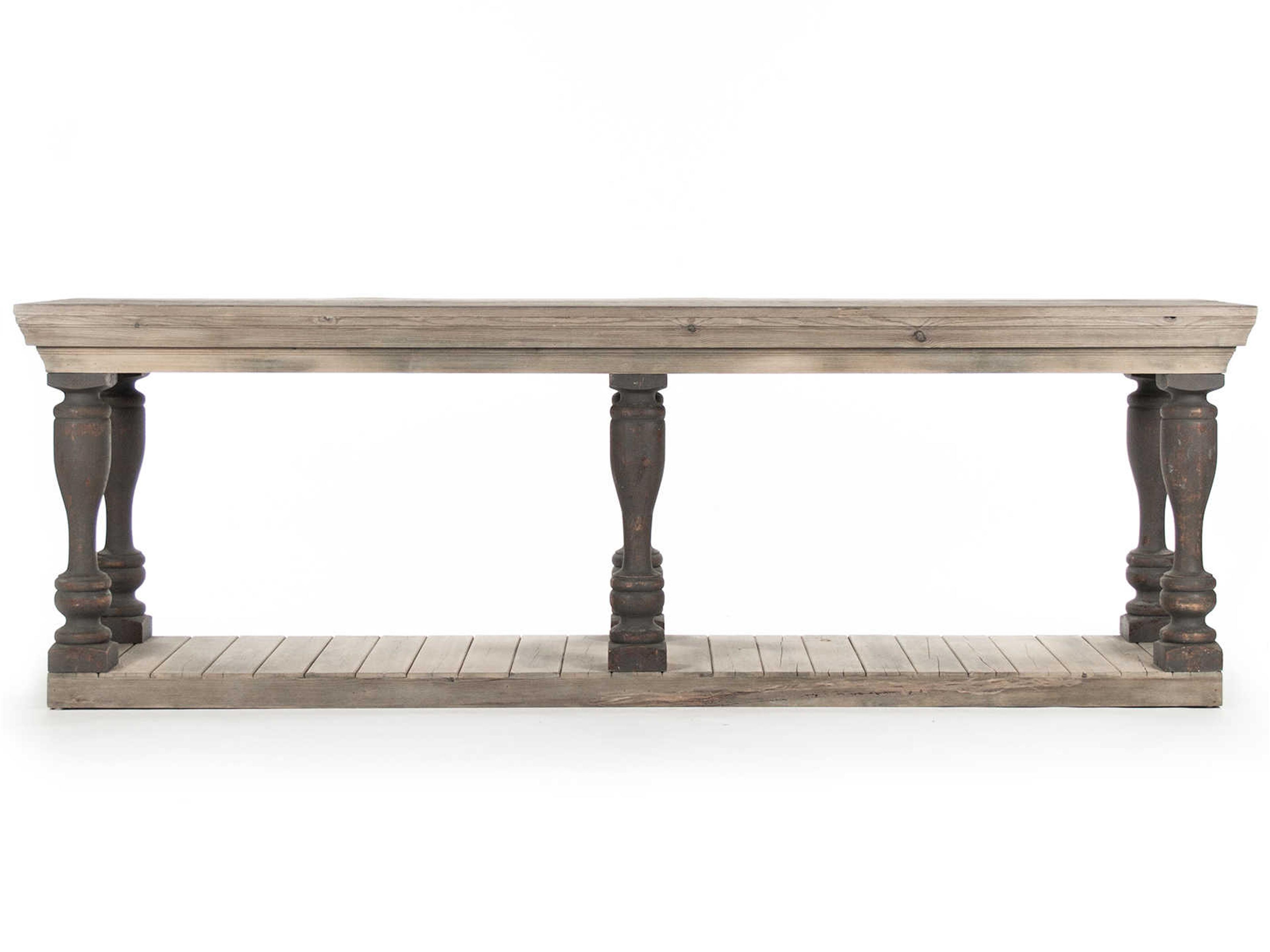 Zentique Rectangular Wood Weathered Console Table