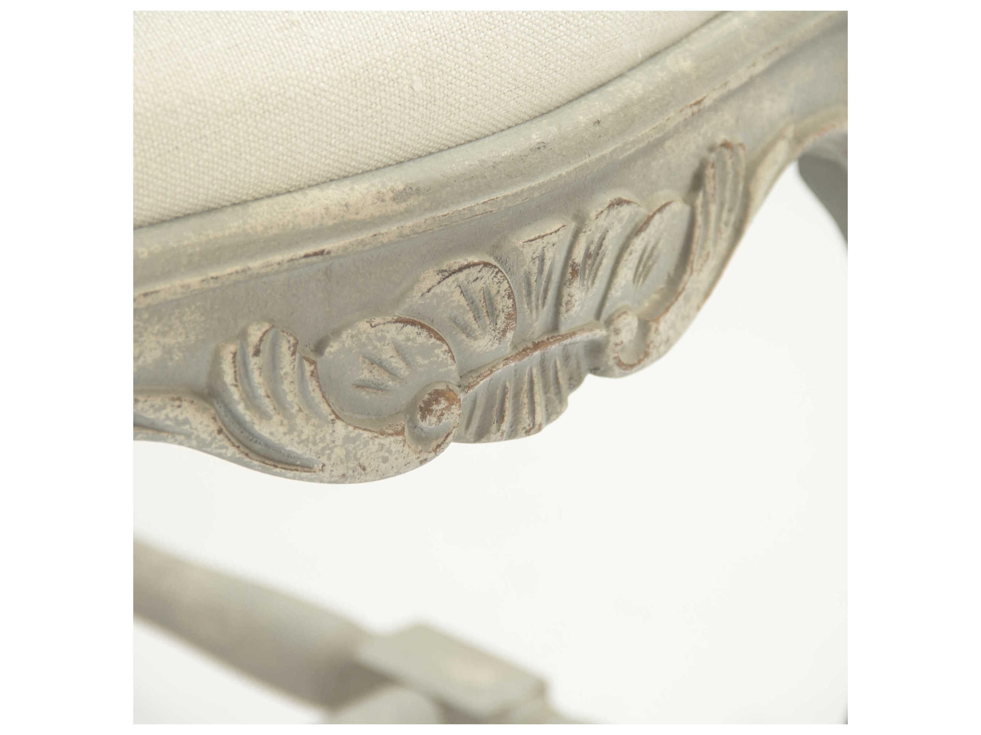 Zentique Birch Wood Blue Upholstered Side Dining Chair