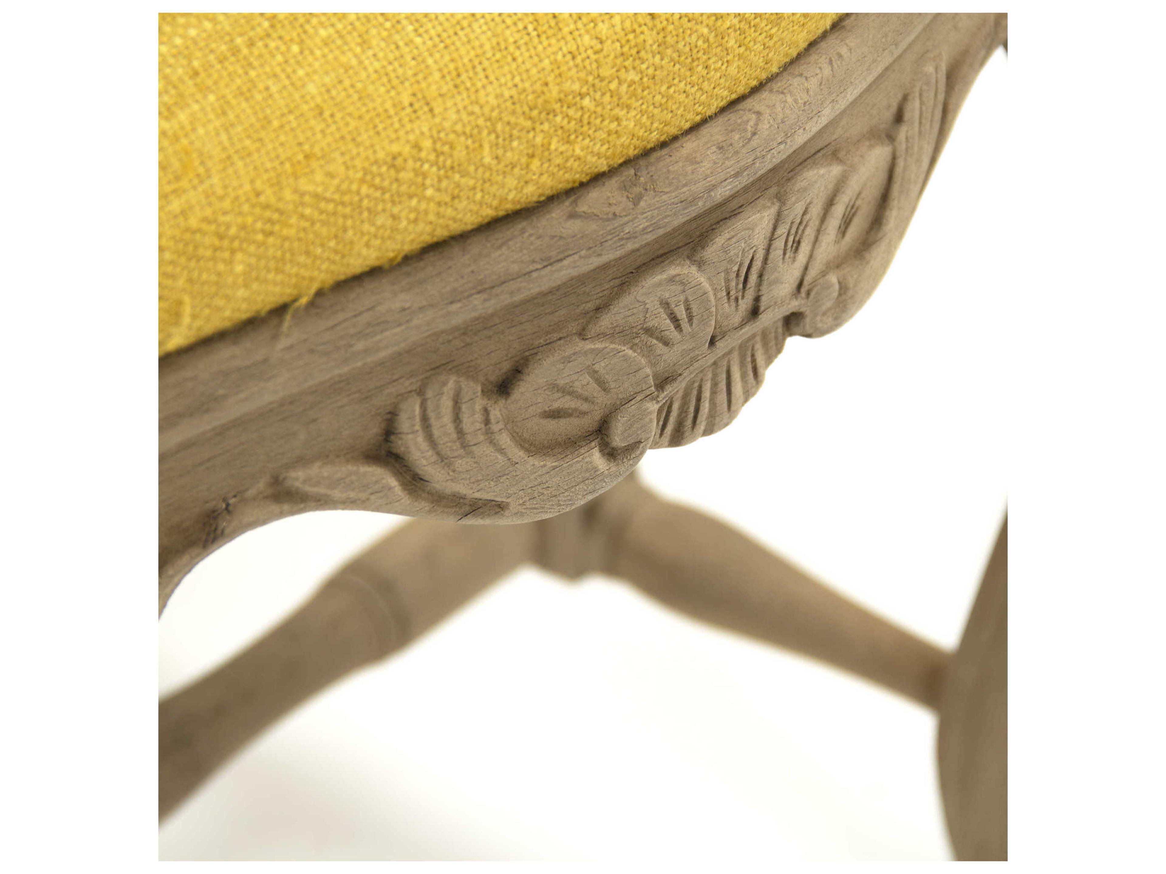 Zentique Birch Wood Natural Upholstered Side Dining Chair