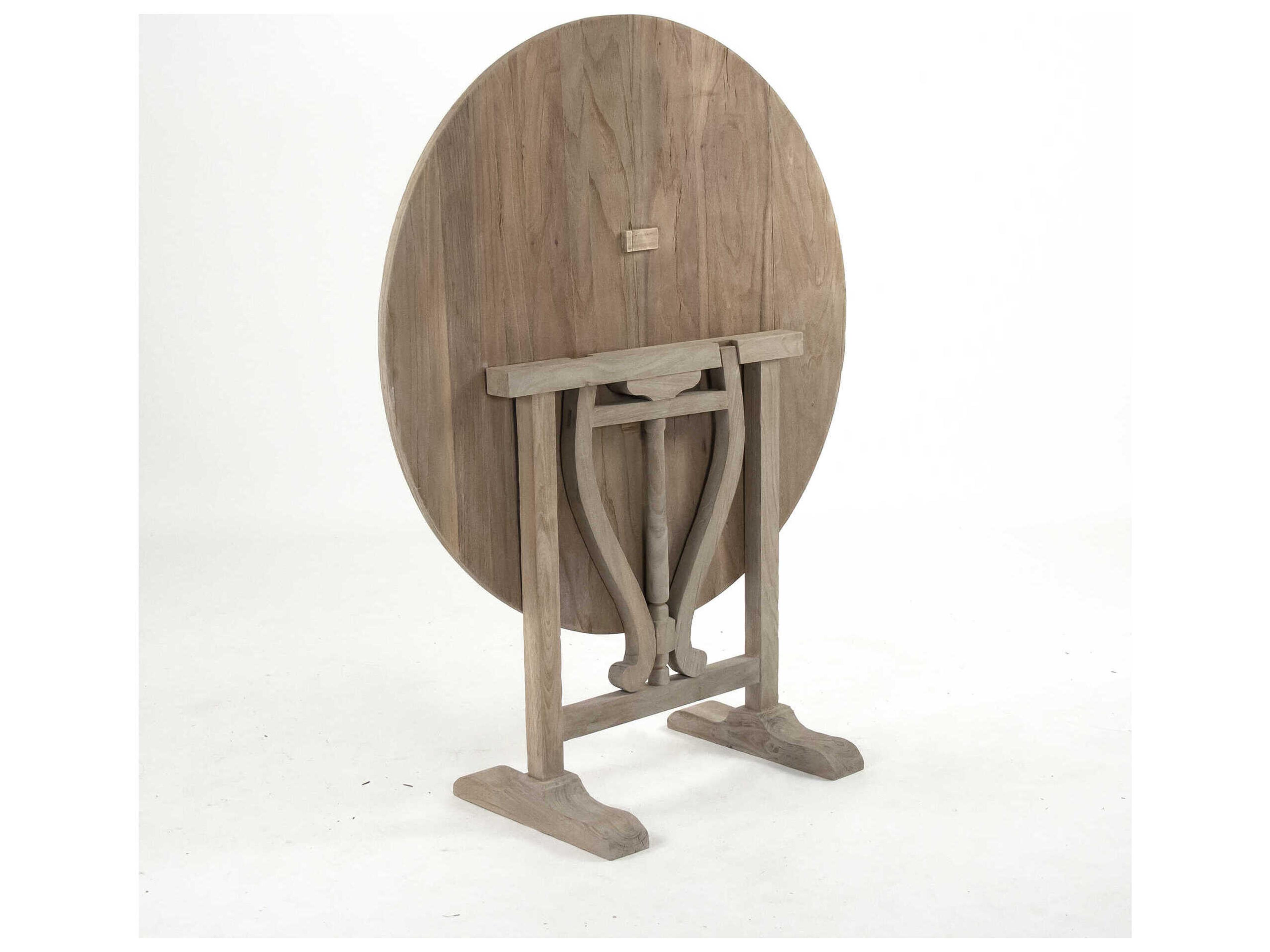 Zentique Laurel Round Wood Dry Natural Dining Table