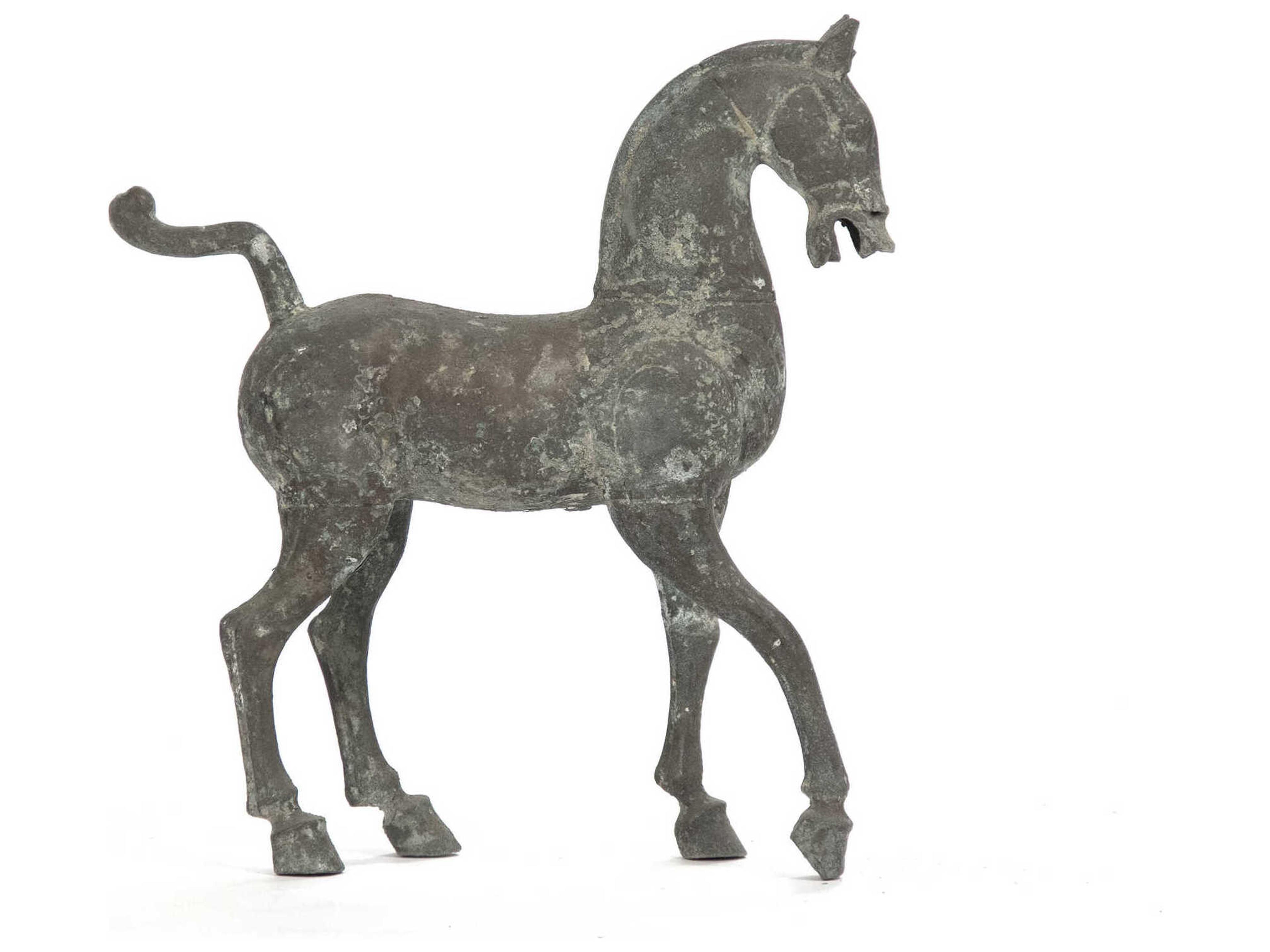 Zentique Bronze Horse Rustic Grey Sculpture