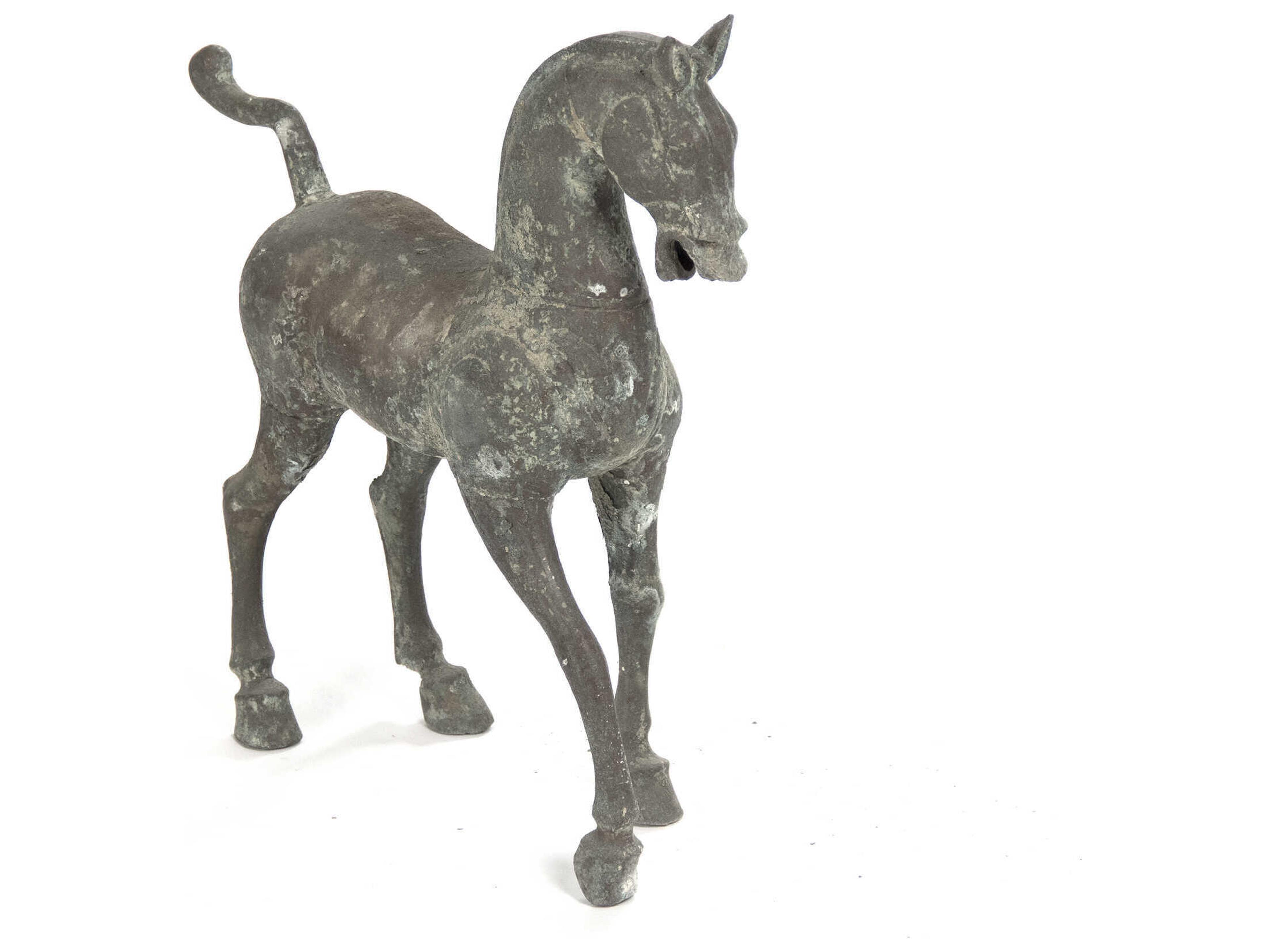 Zentique Bronze Horse Rustic Grey Sculpture