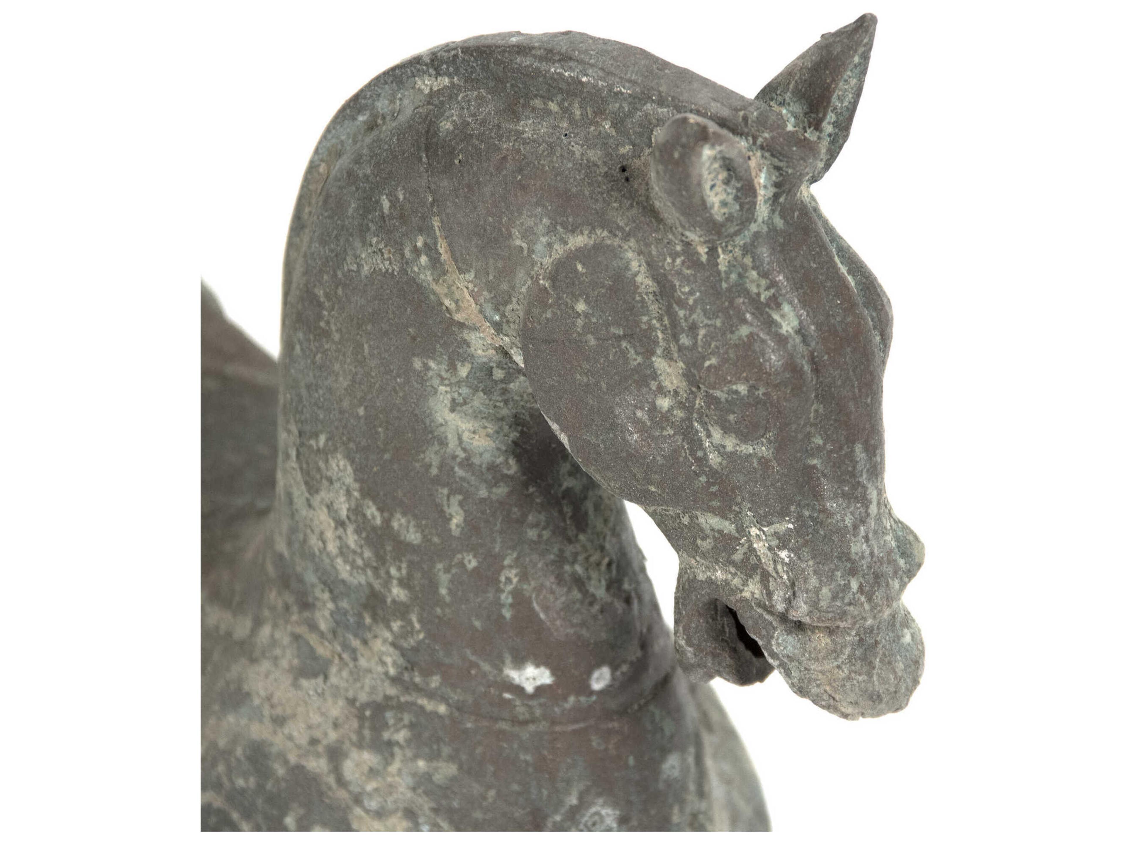 Zentique Bronze Horse Rustic Grey Sculpture