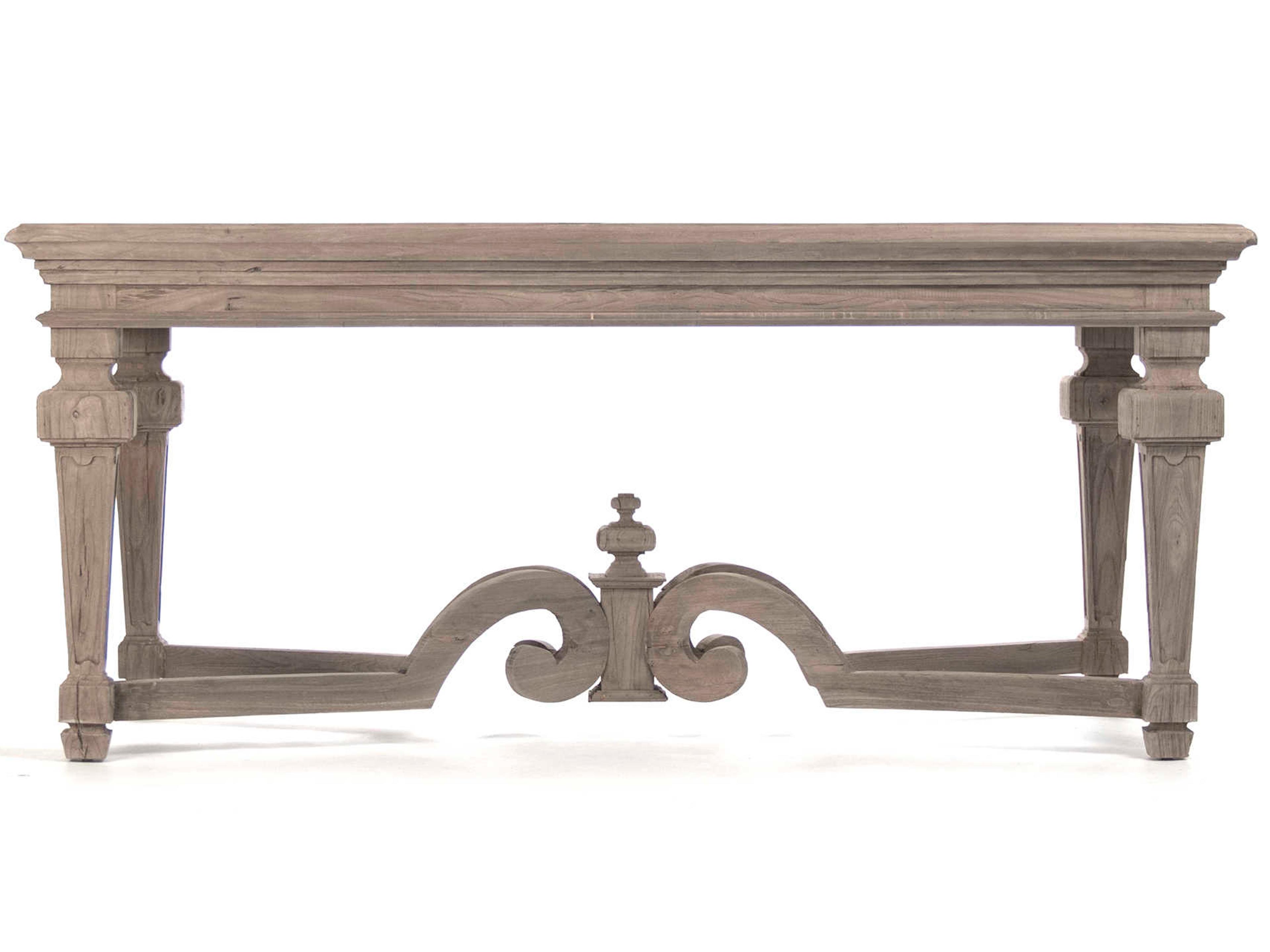 Zentique Rectangular Wood Dry Natural Elm Dining Table