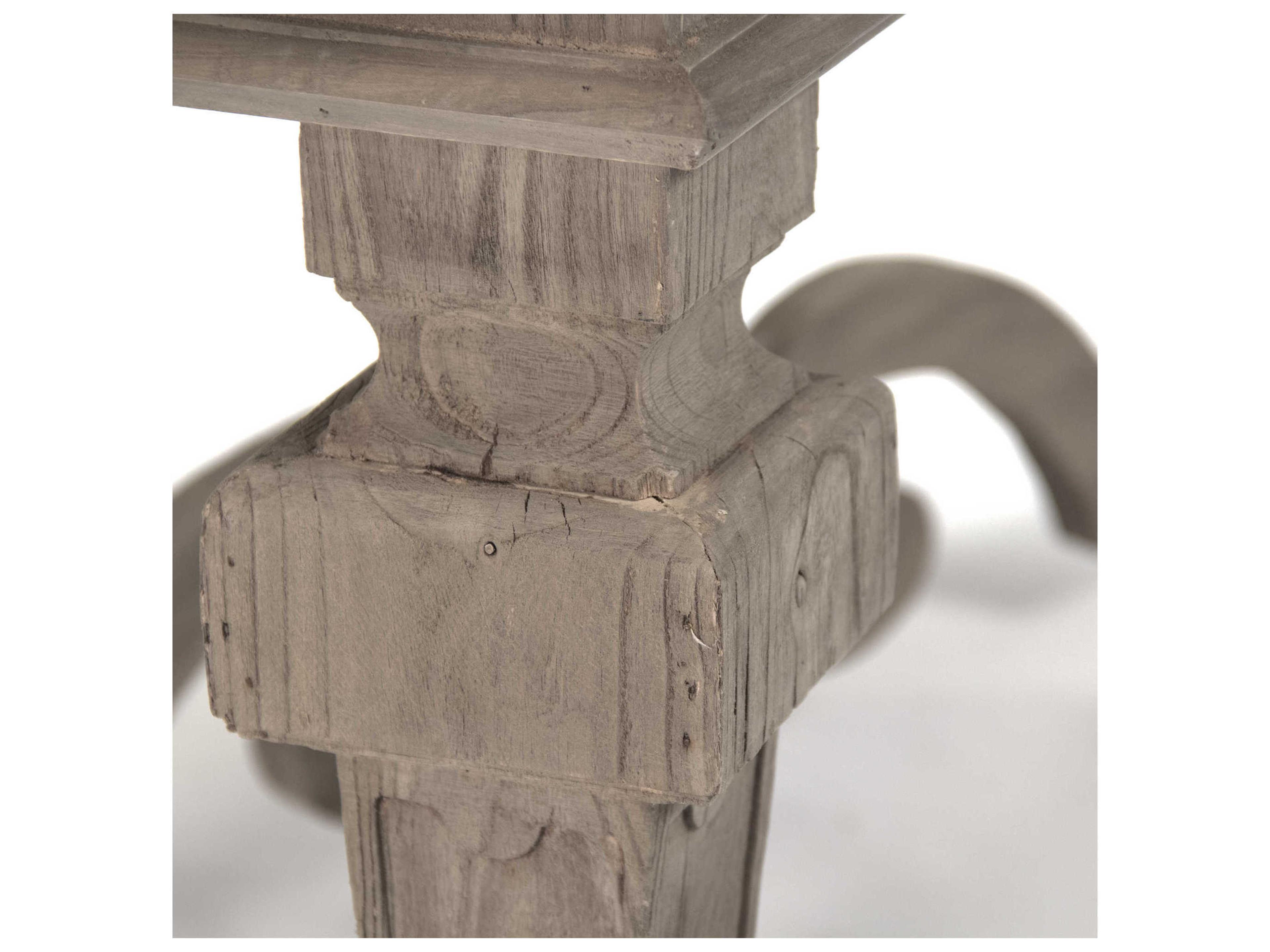 Zentique Rectangular Wood Dry Natural Elm Dining Table