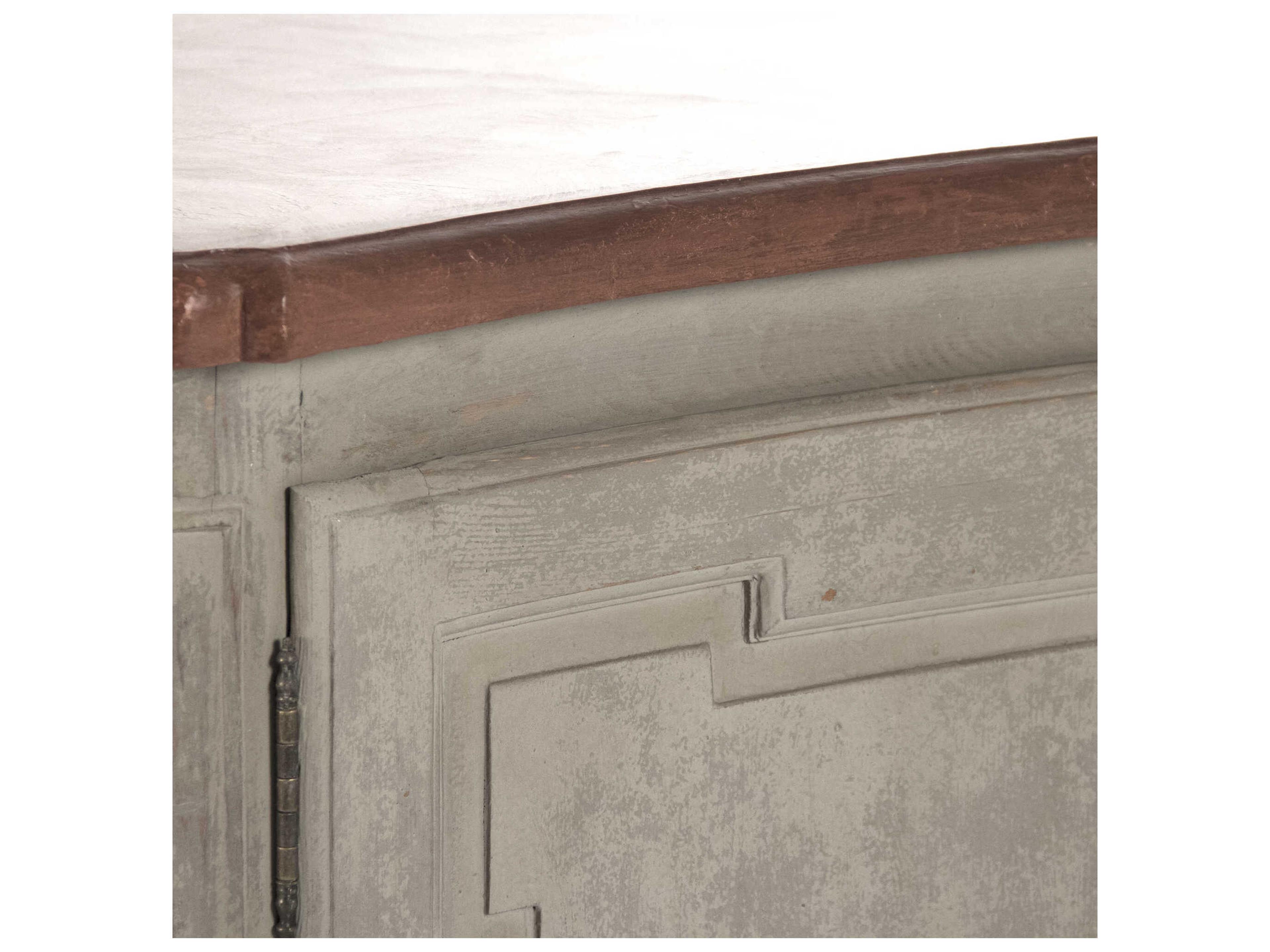 Zentique St Lovis 88" Birch Wood Burnt Umber Top Sideboard