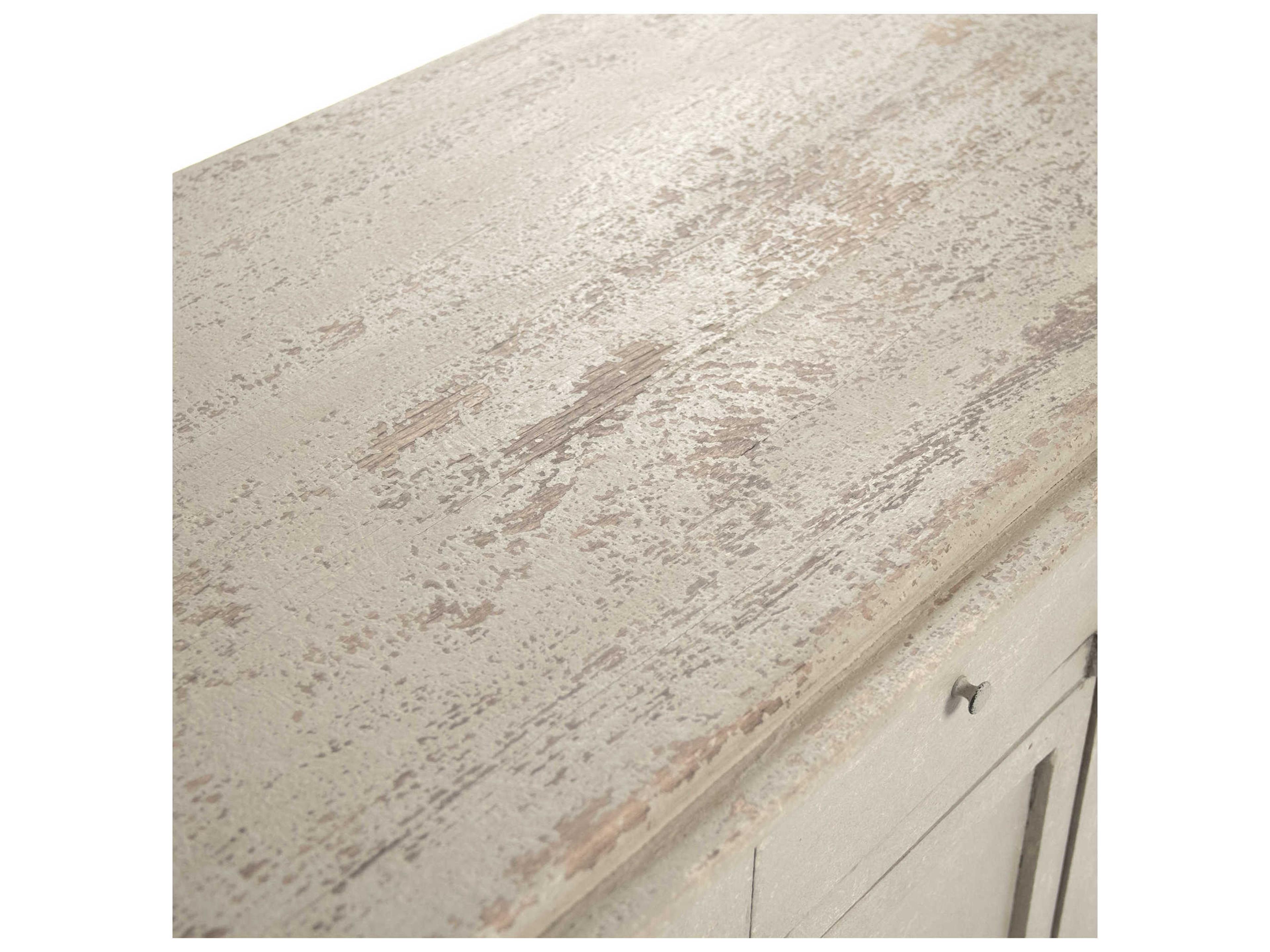 Zentique 50" Pine Wood Distressed Antique Beige Sideboard