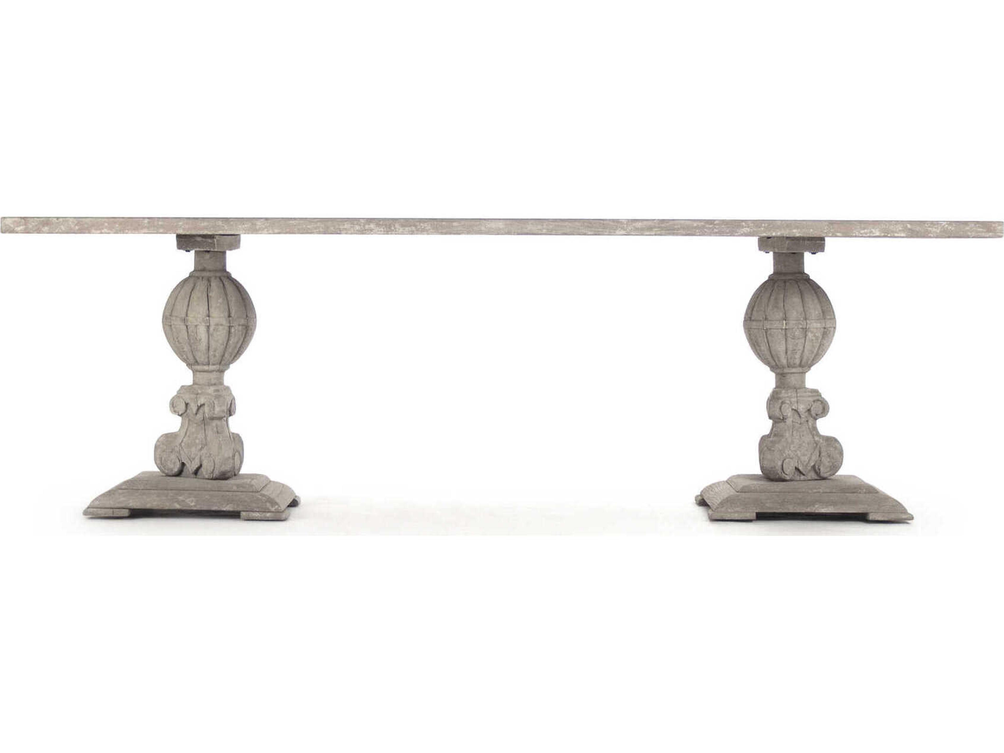 Zentique Marsh Rectangular Wood Weathered Dining Table