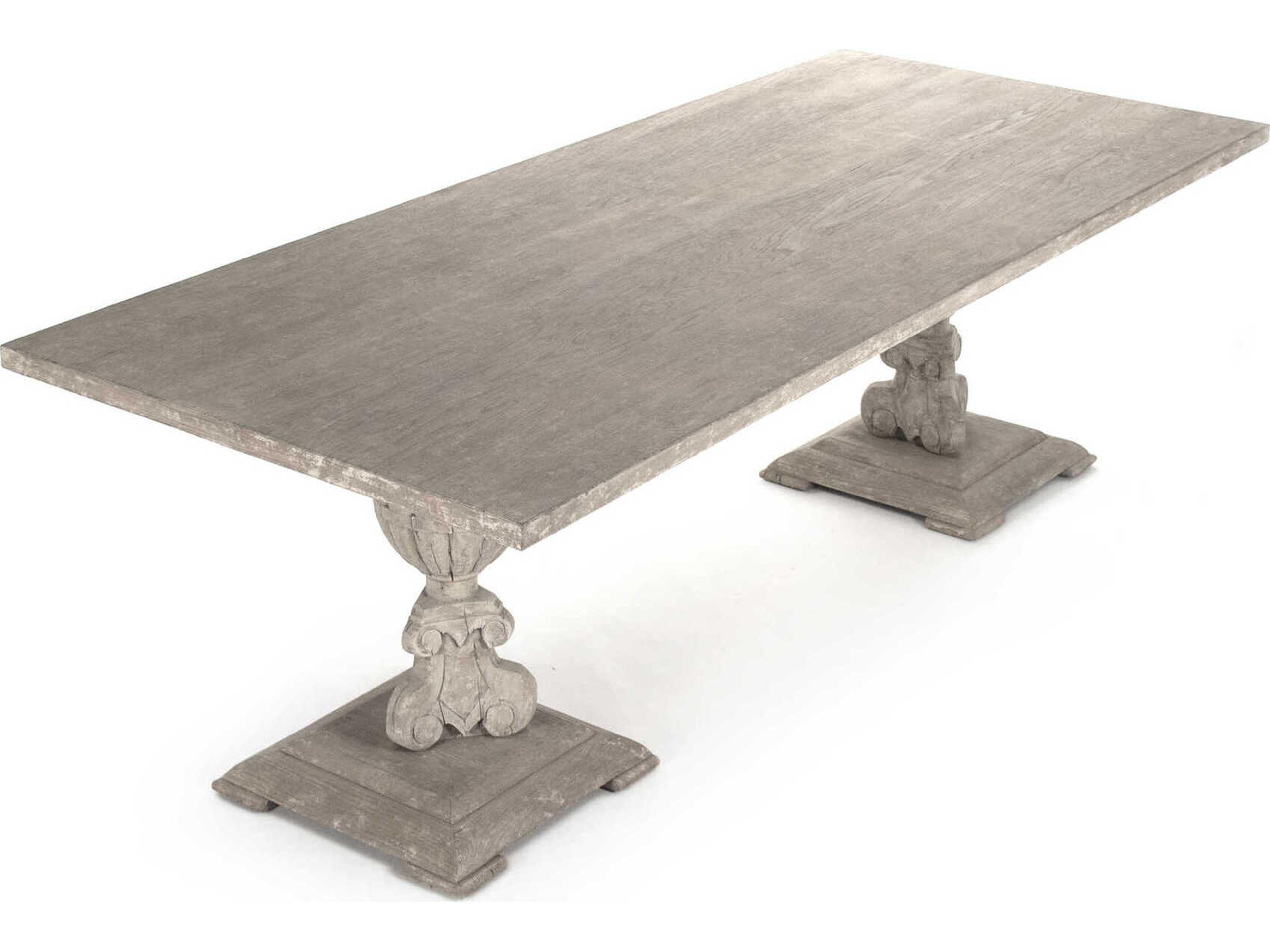 Zentique Marsh Rectangular Wood Weathered Dining Table