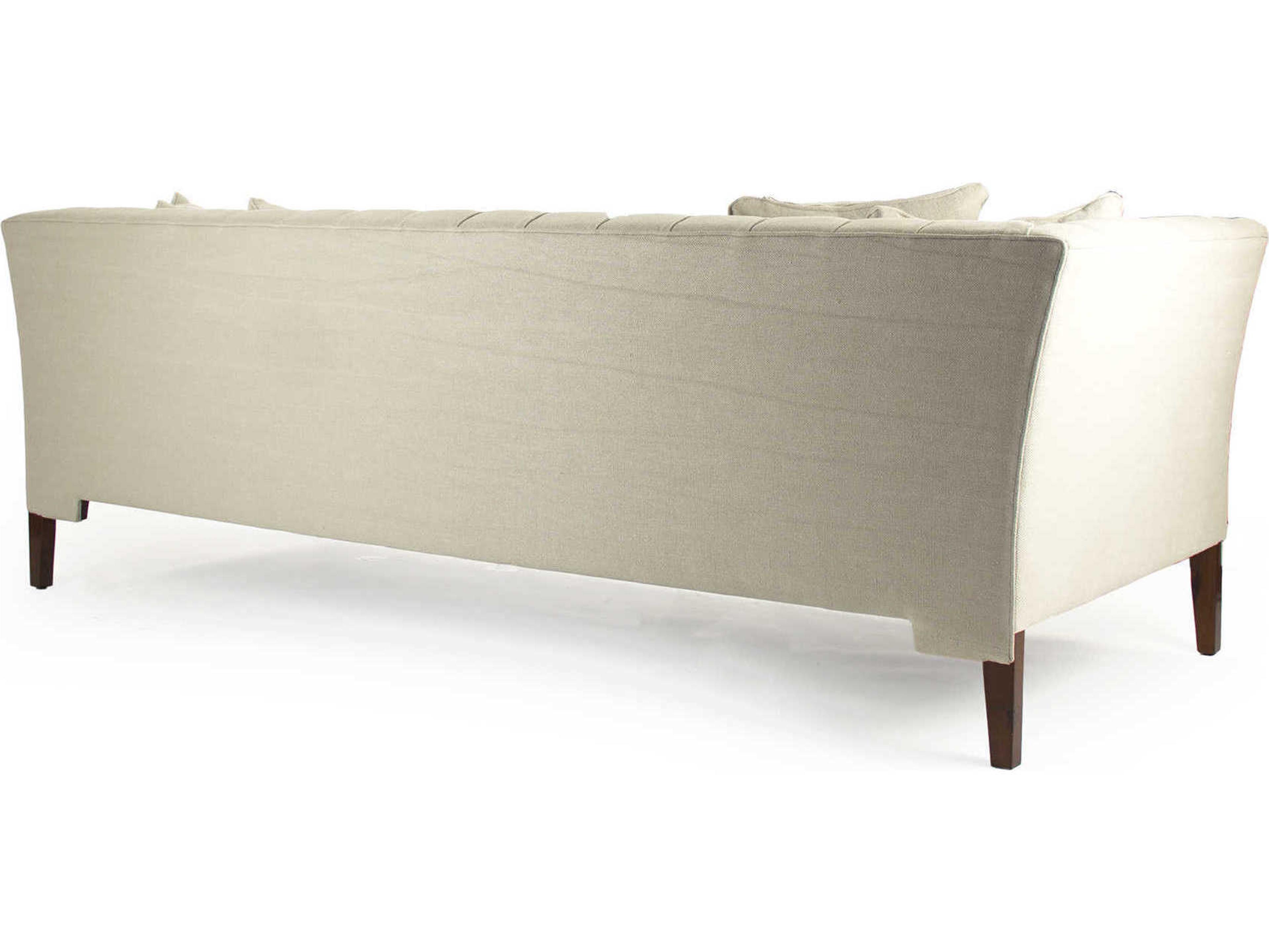 Zentique Cream Linen Upholstered Sofa