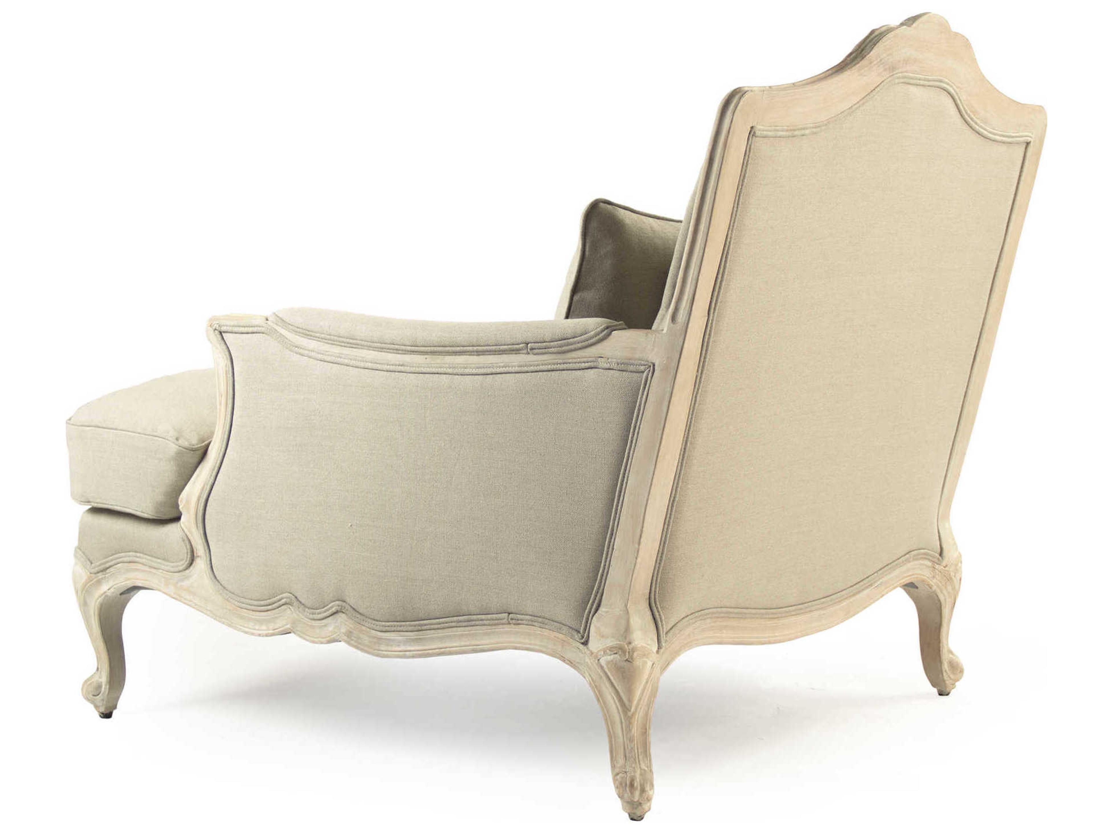 Zentique Beige Fabric Accent Chair