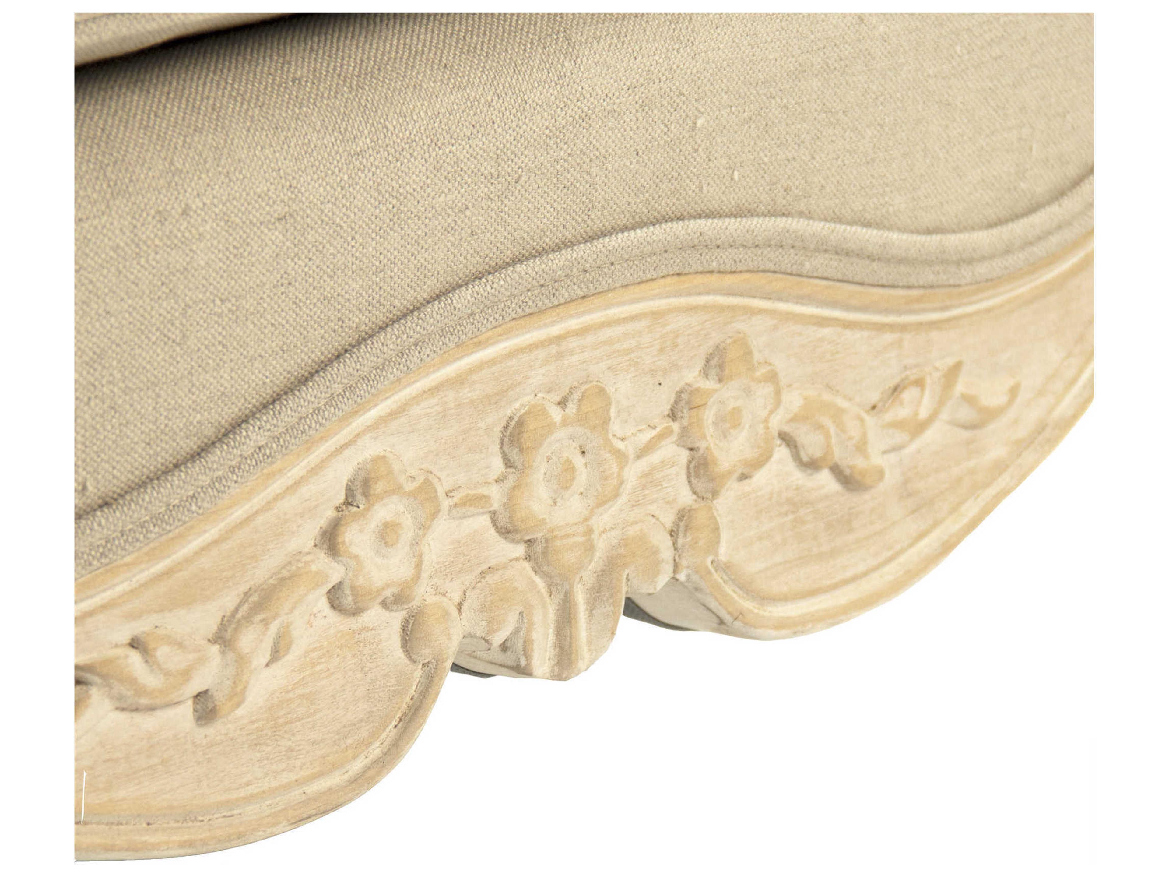 Zentique Beige Fabric Accent Chair