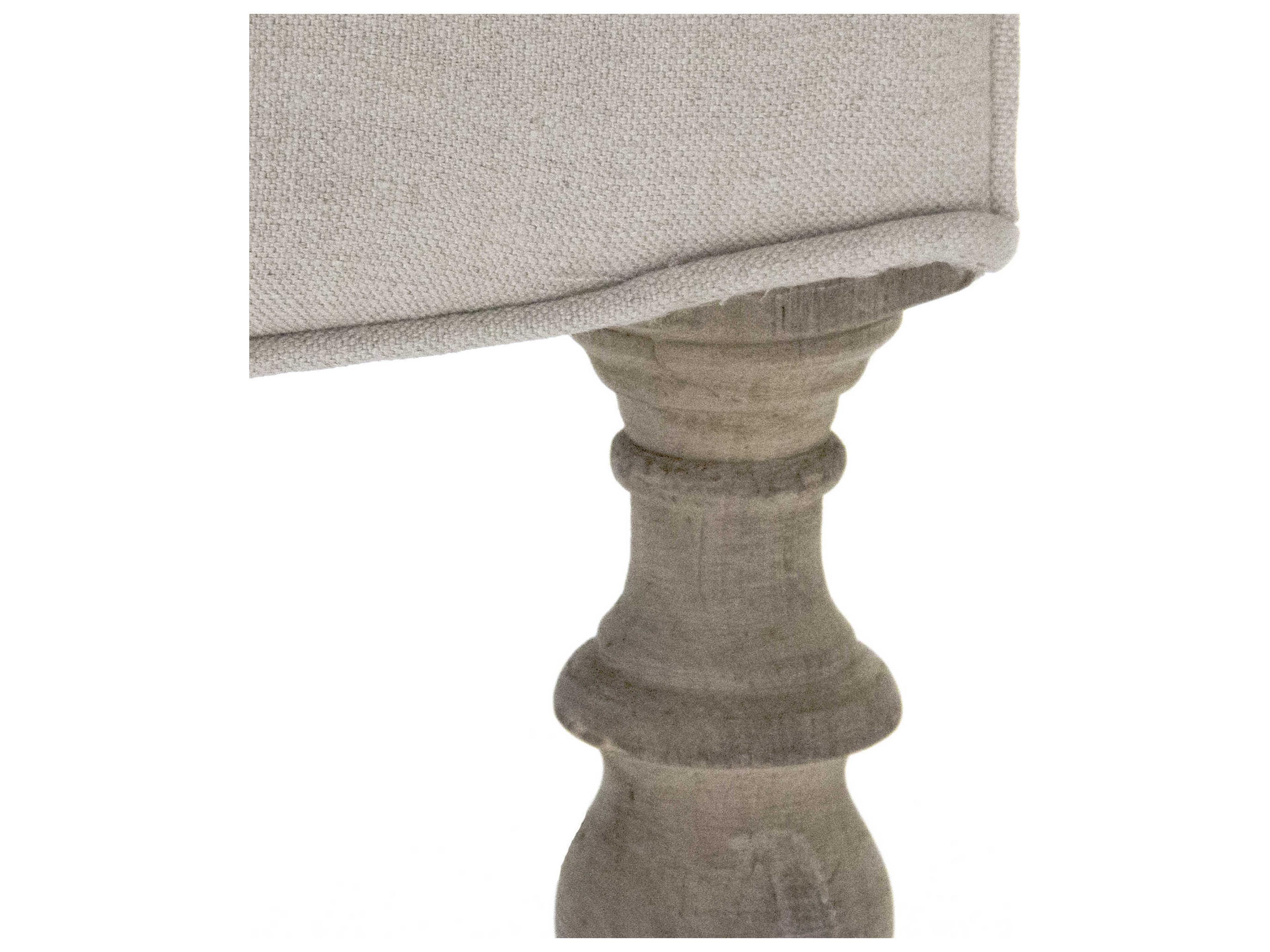 Zentique Linen Gray Upholstered Accent Bench