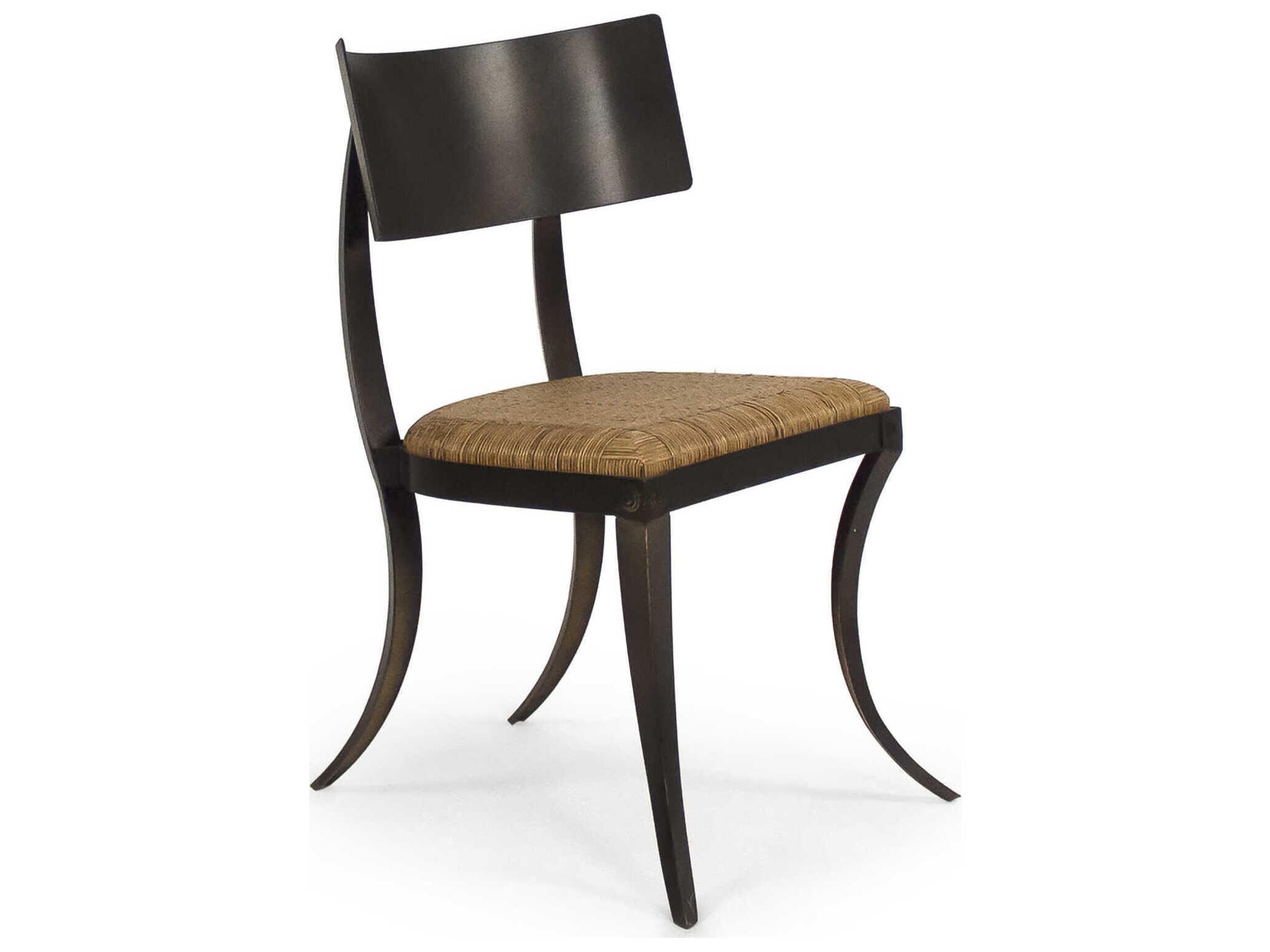 Geo Rattan Brown Armless Dining Chair