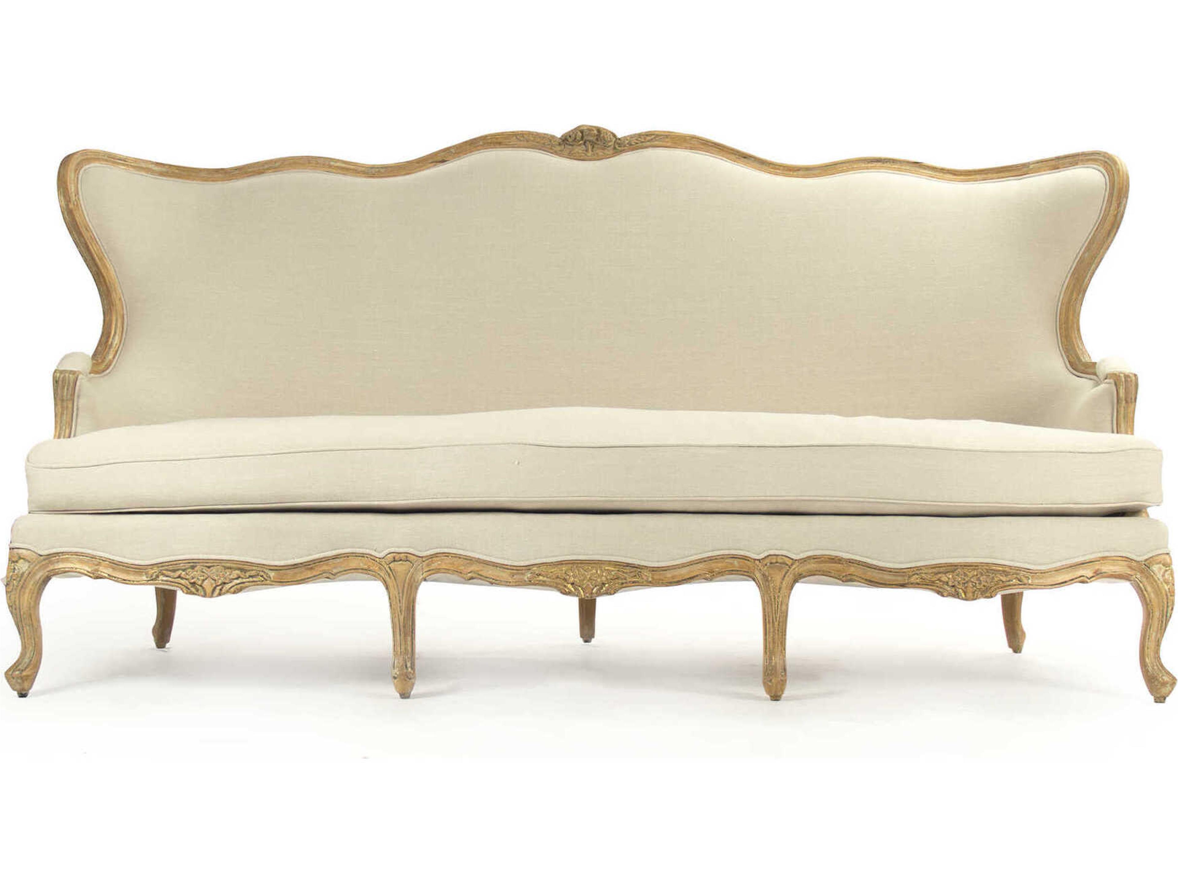 Zentique Eloy Beige Upholstered Loveseat