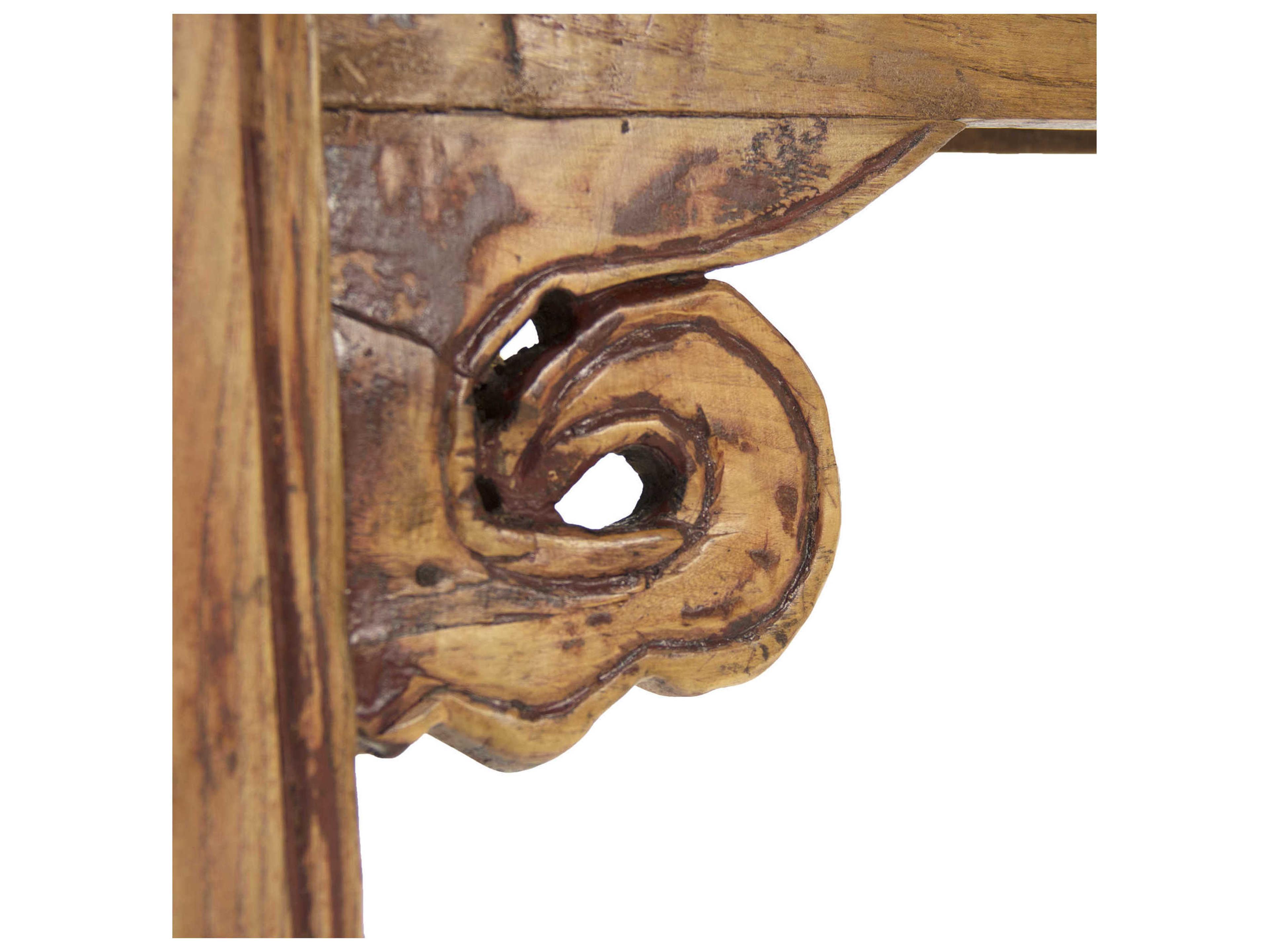 Zentique Distressed Stain Brown Accent Bench