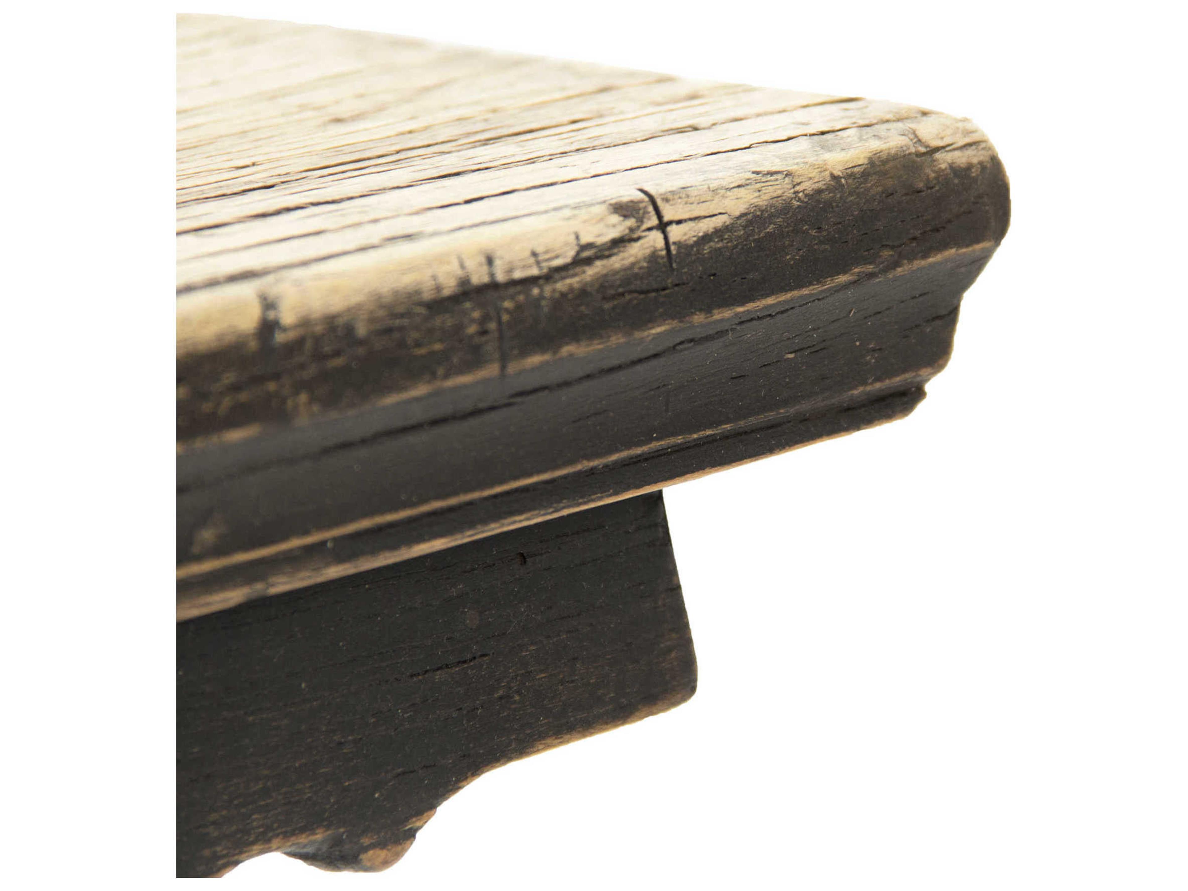 Zentique Distressed Black Accent Bench