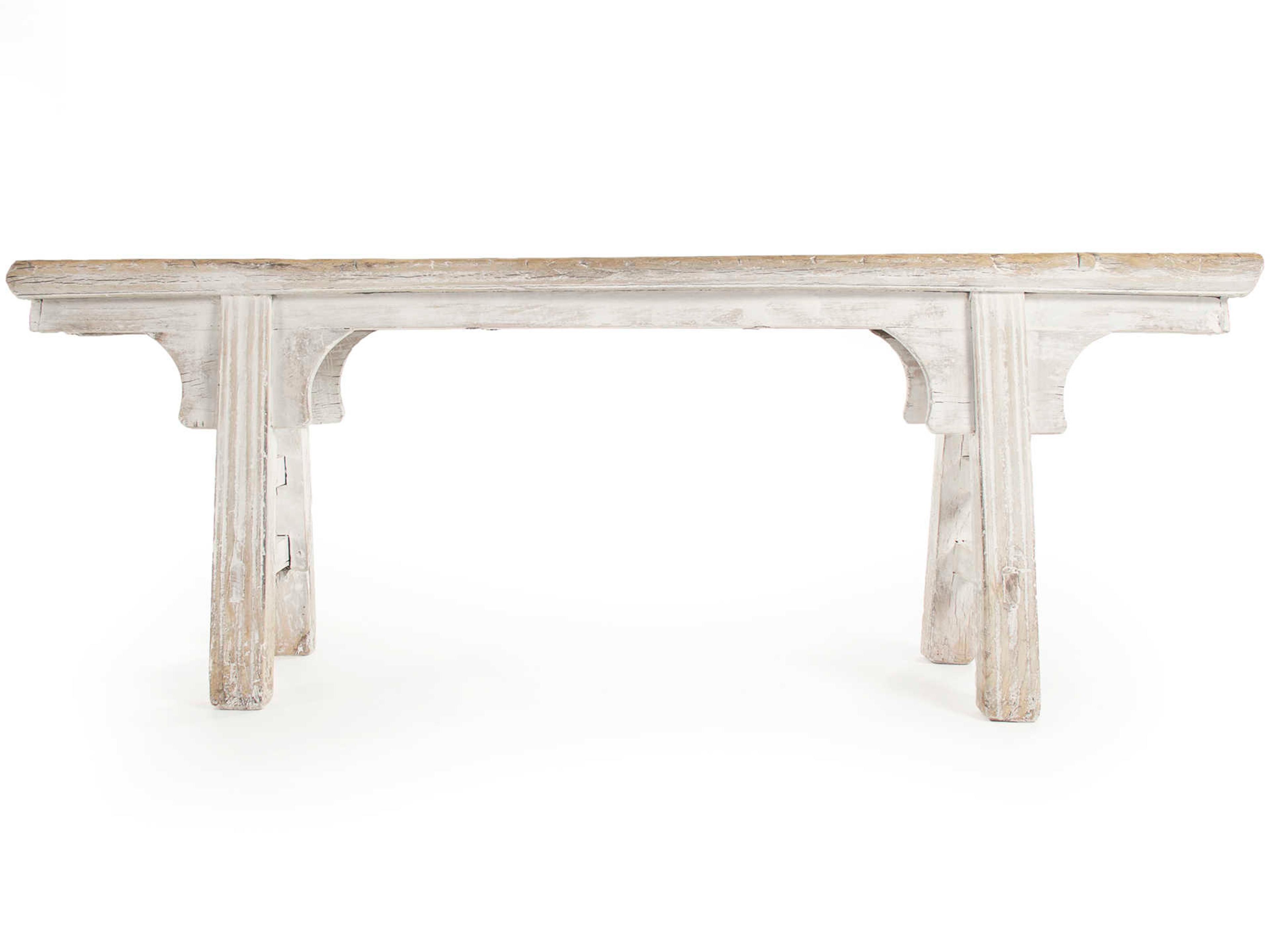 Zentique White Accent Bench