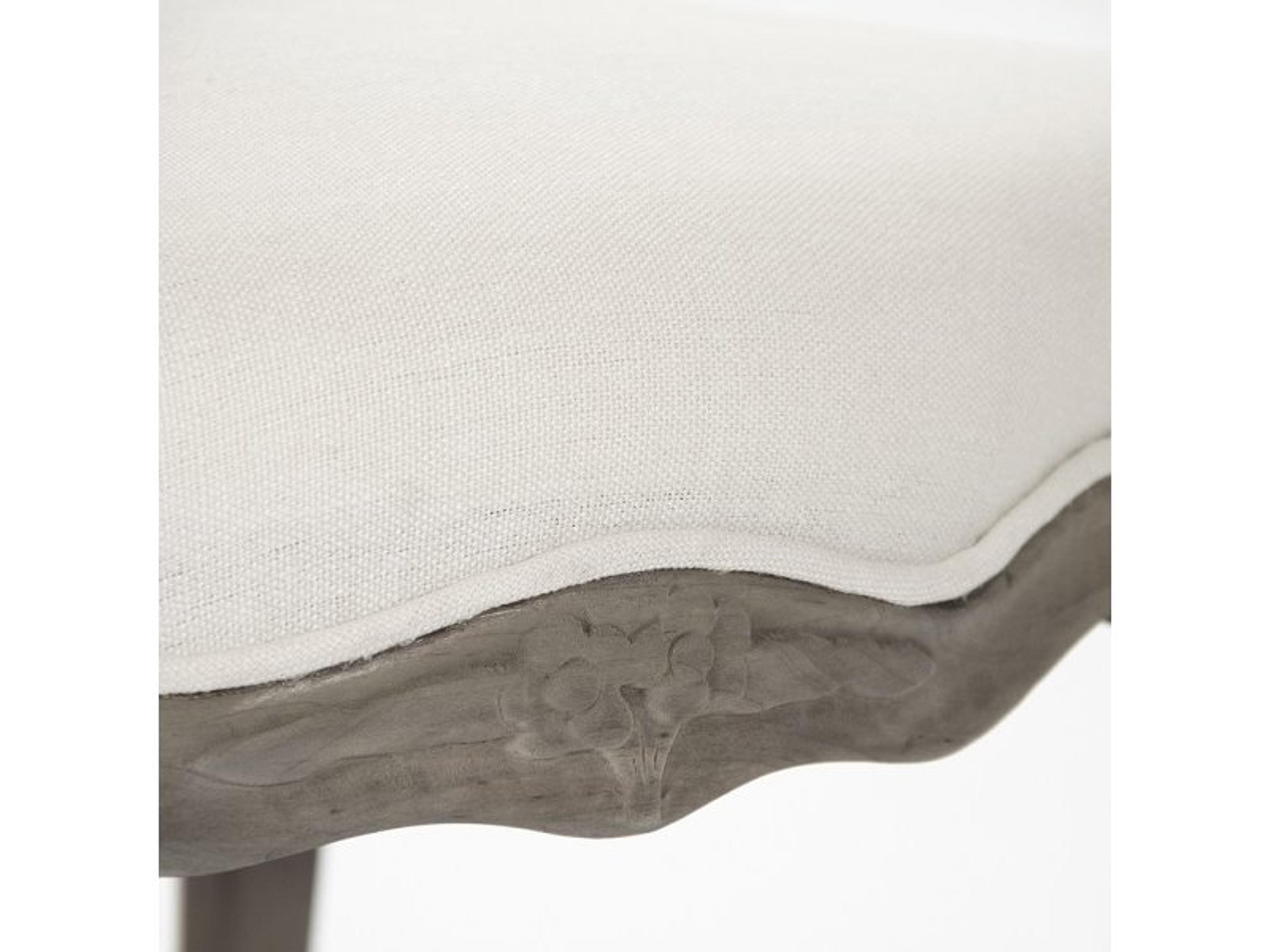 Zentique Birch Wood White Upholstered Side Dining Chair