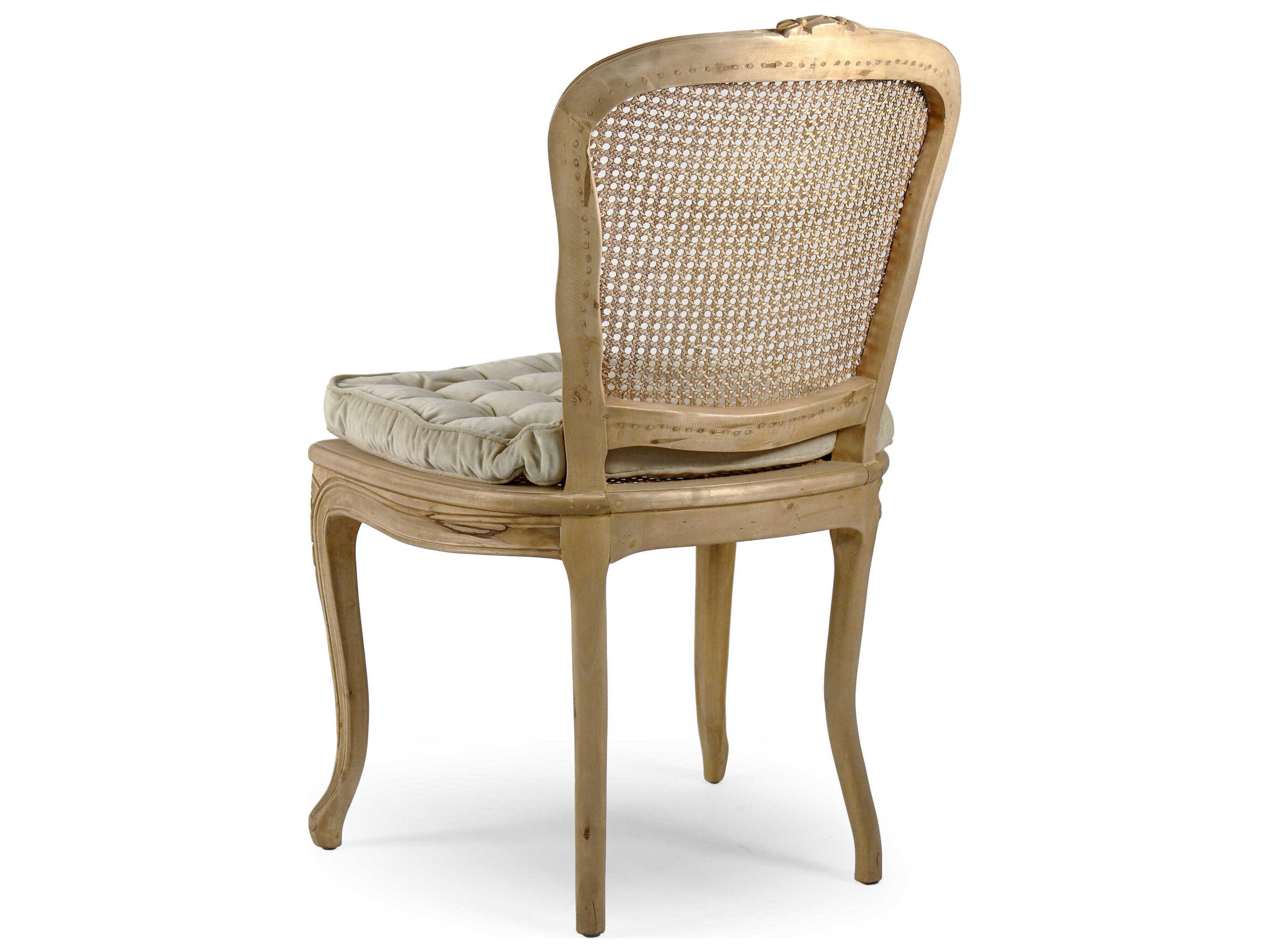 Zentique Annette Birch Wood Beige Upholstered Armless Dining Chair