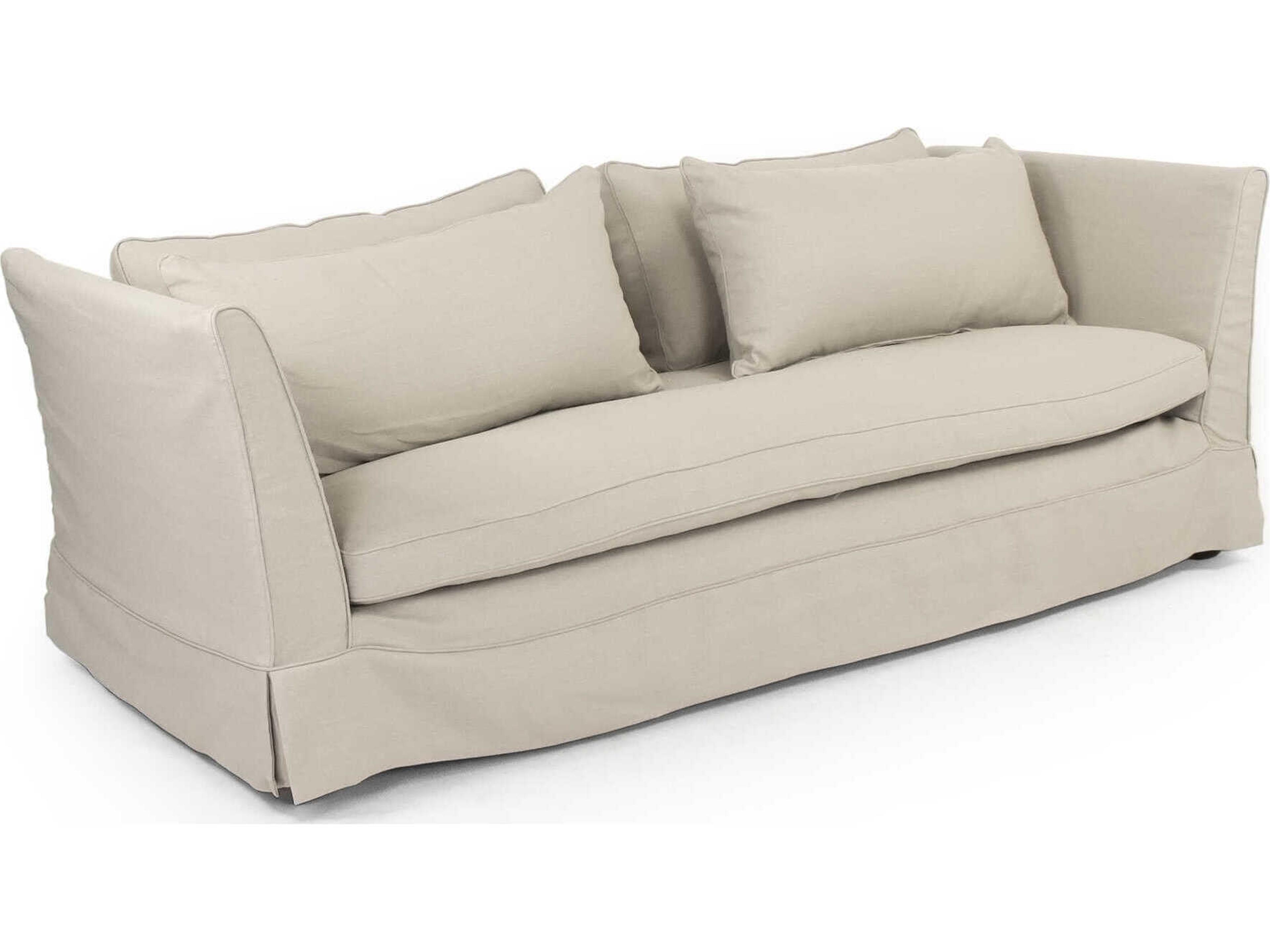 Zentique Lalaine Gray Upholstered Sofa