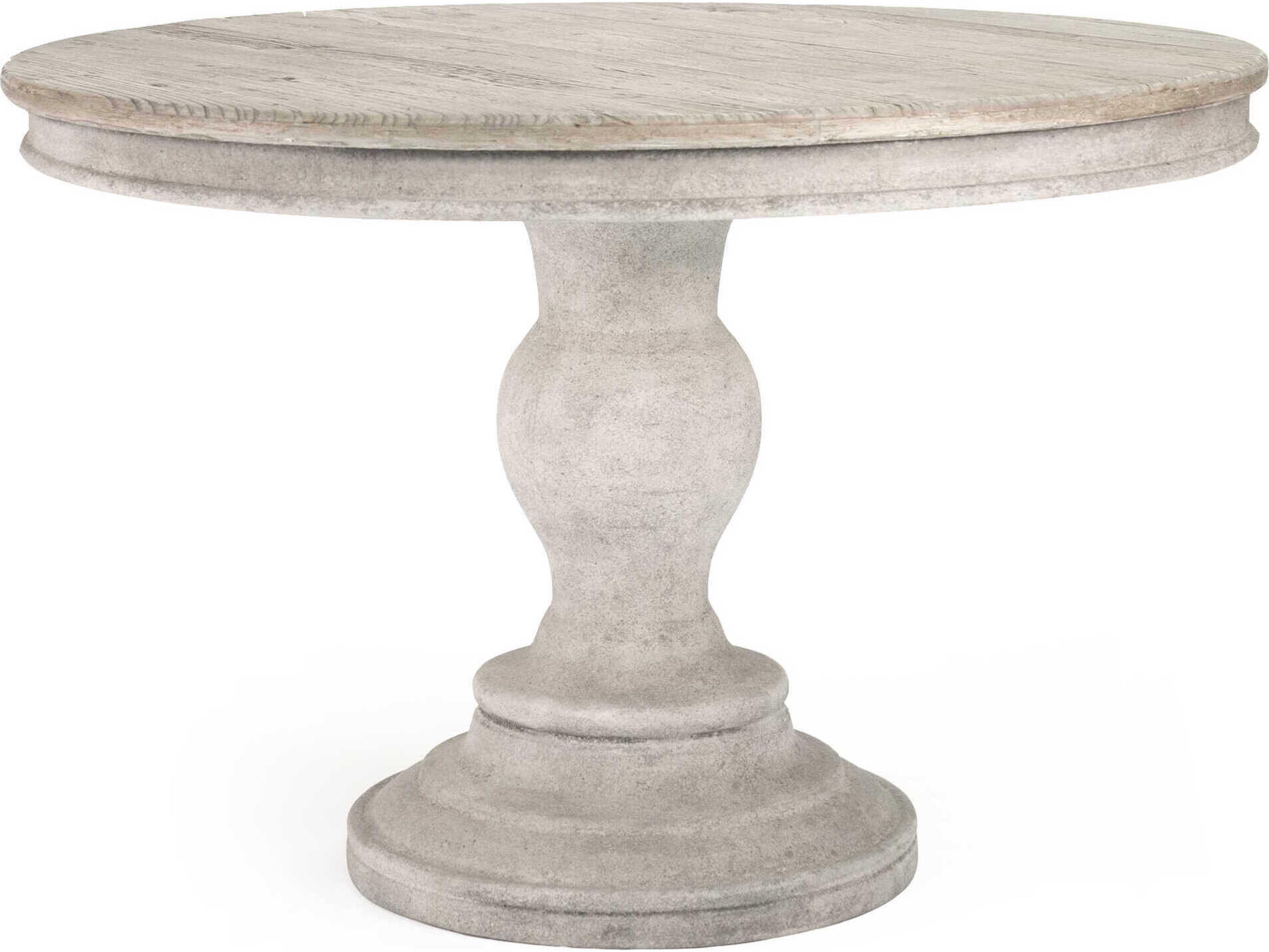 Philadelphia Round Wood Dry Natural Top Dining Table