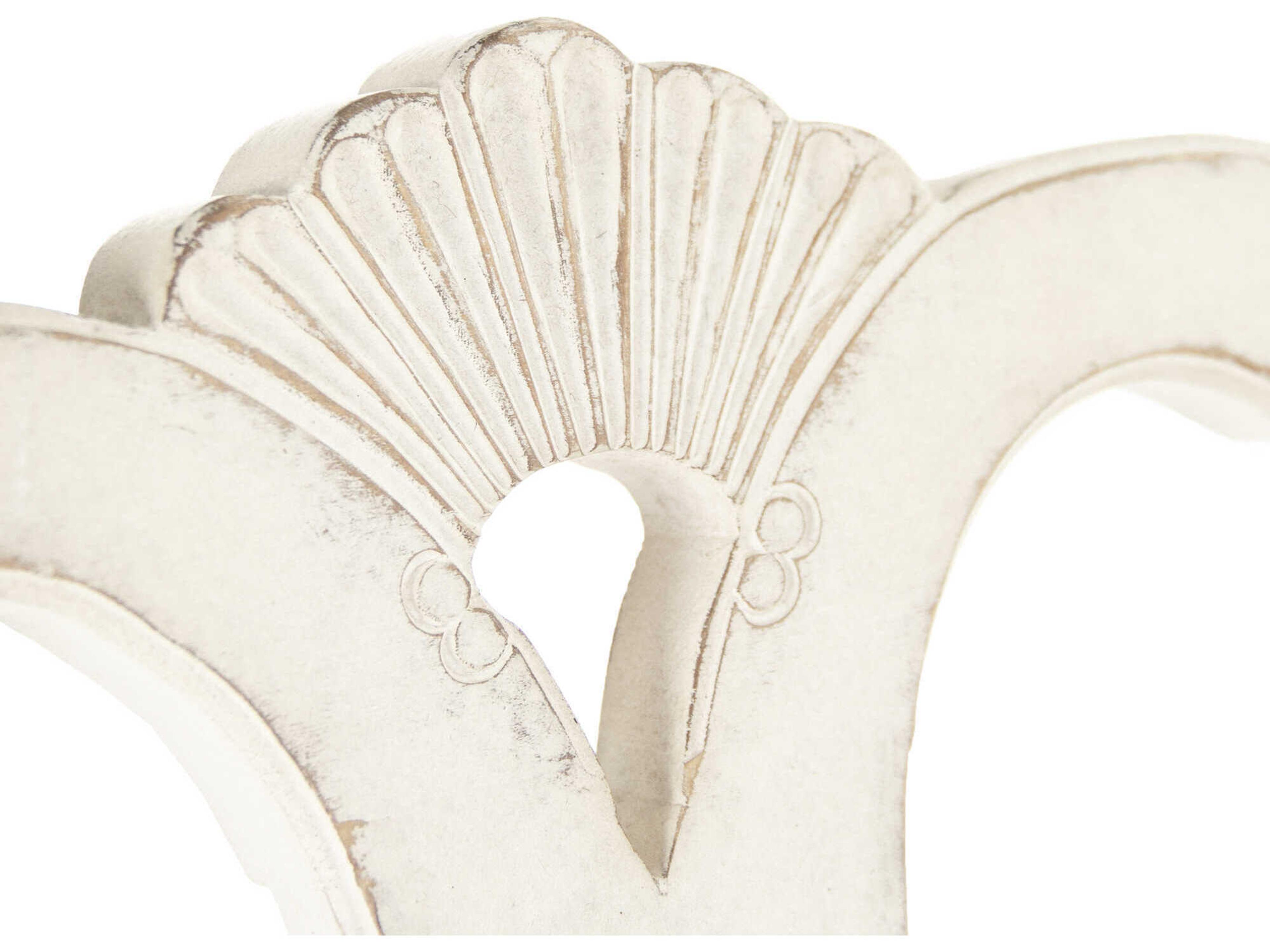 Zentique Monte Carlo Birch Wood White Upholstered Armless Dining Chair