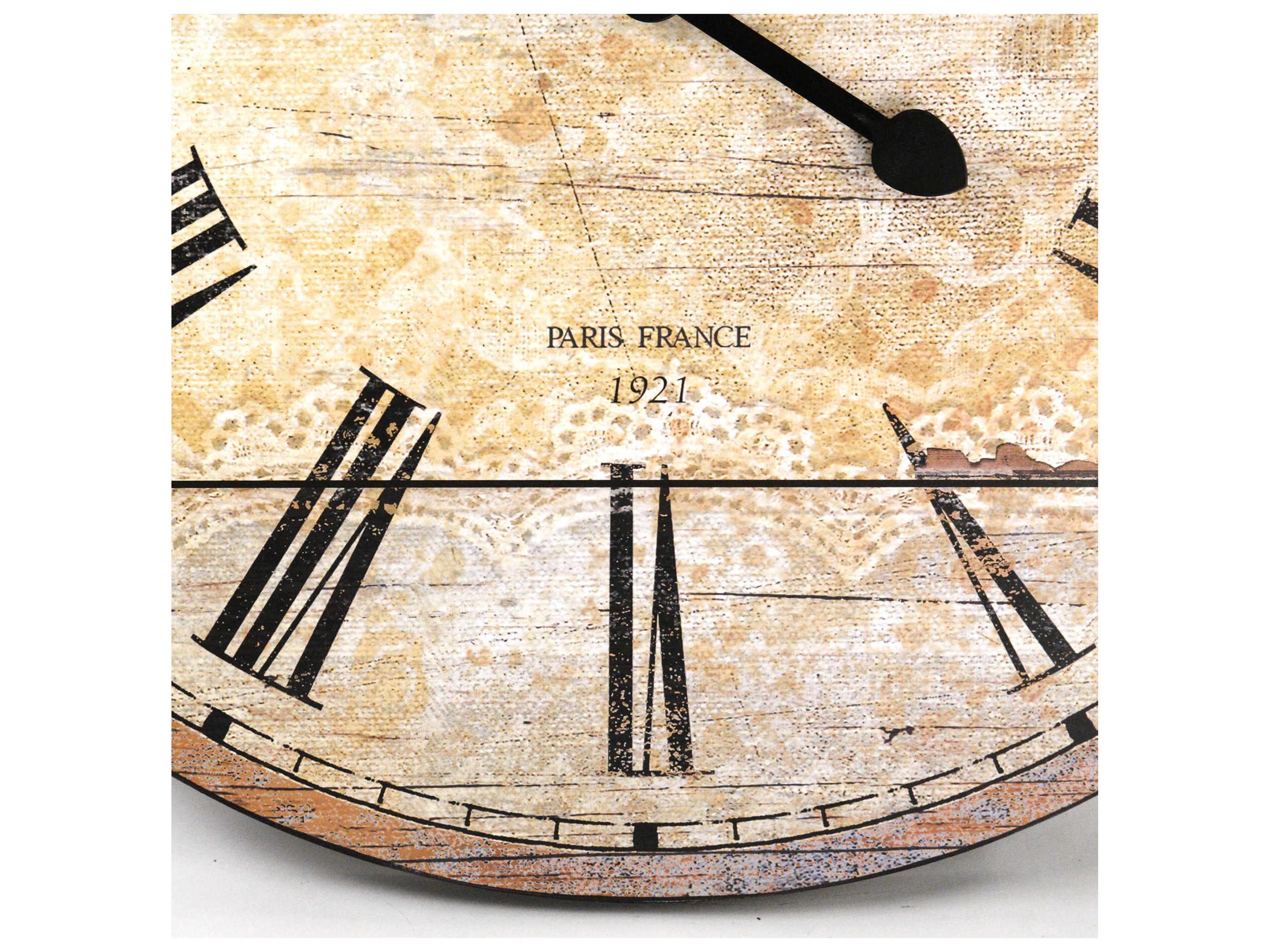 Zentique Antique Taupe Wooden Wall Clock