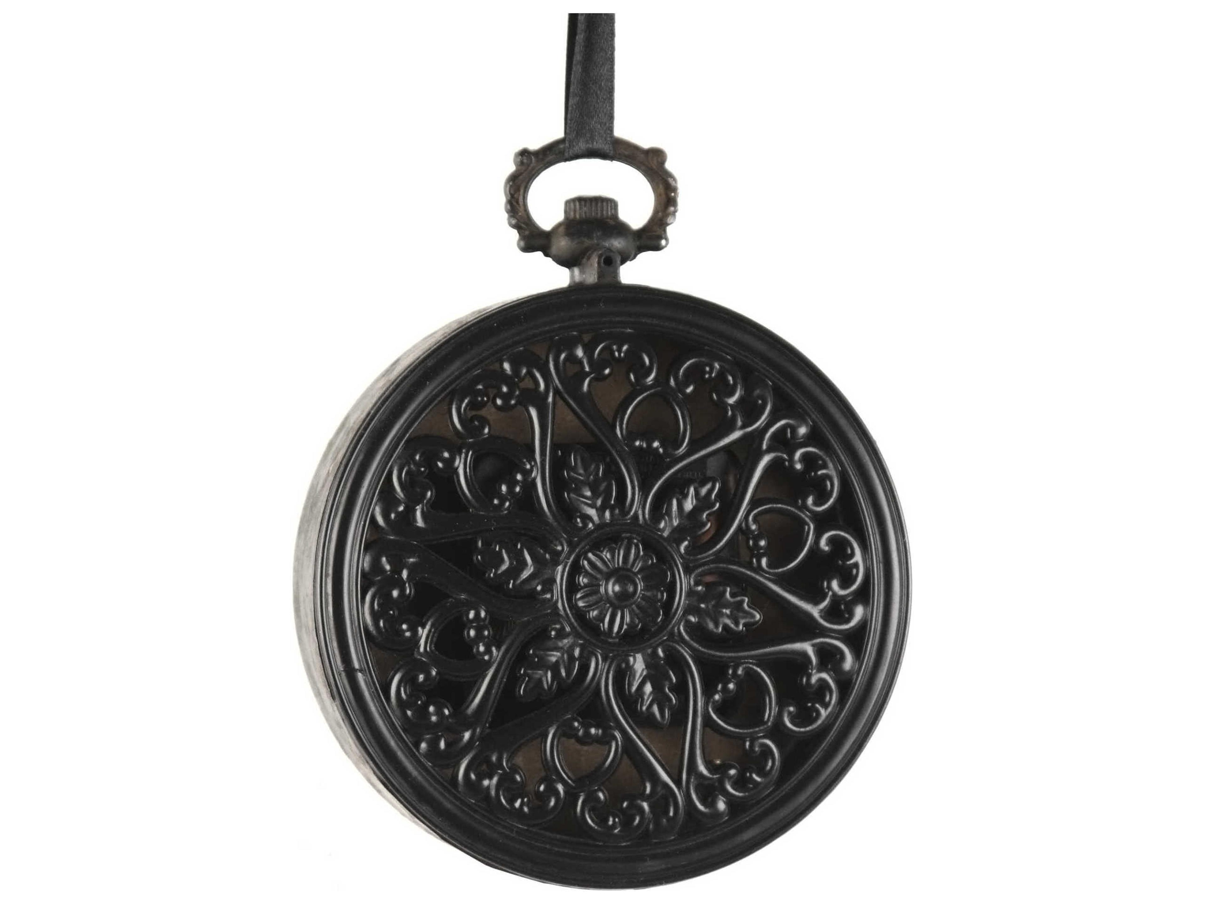 Zentique Antique Black Iron Wall Clock