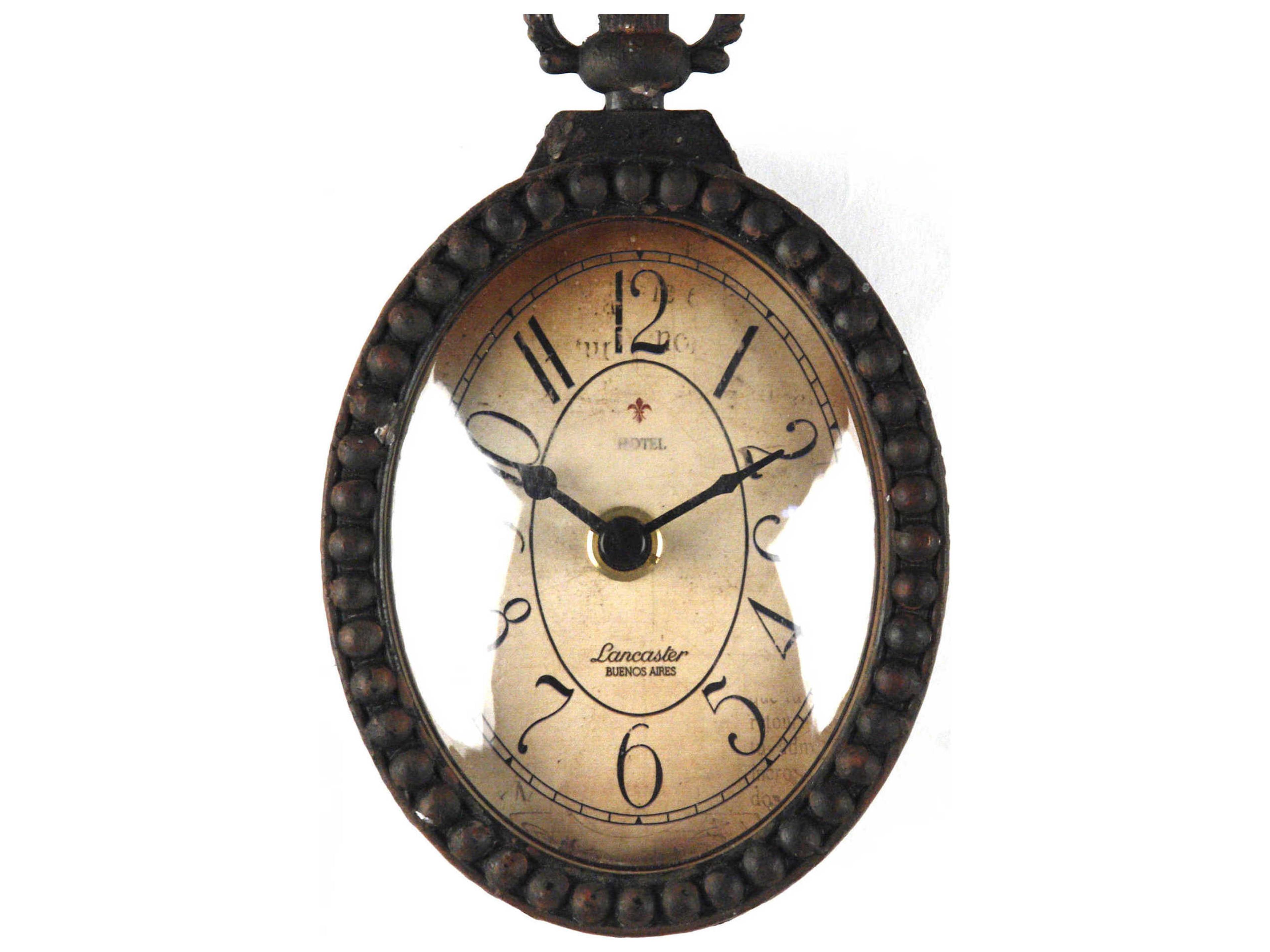 Zentique Antique Black Iron Wall Clock