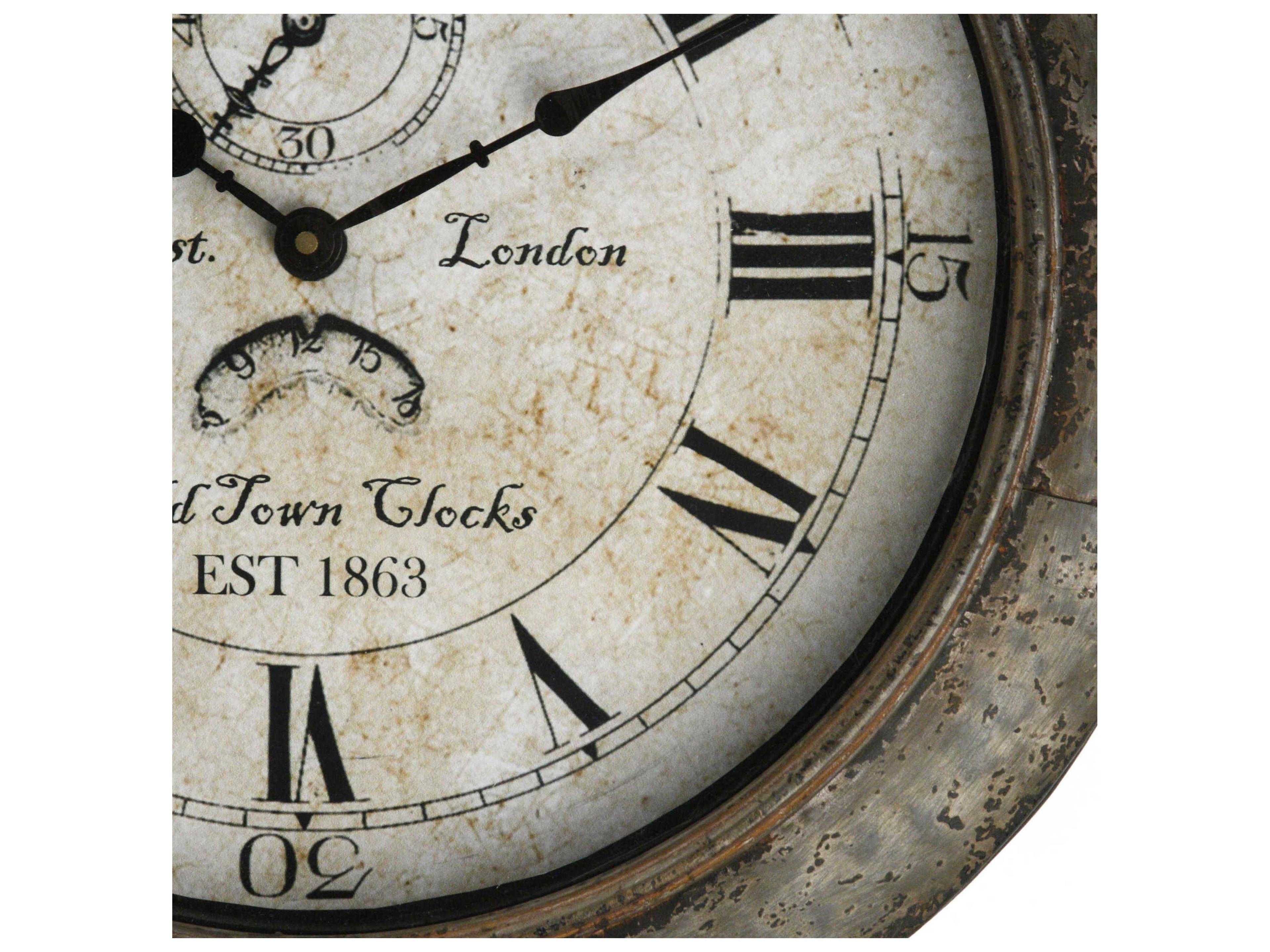 Zentique Rustic Zinc Iron Clock