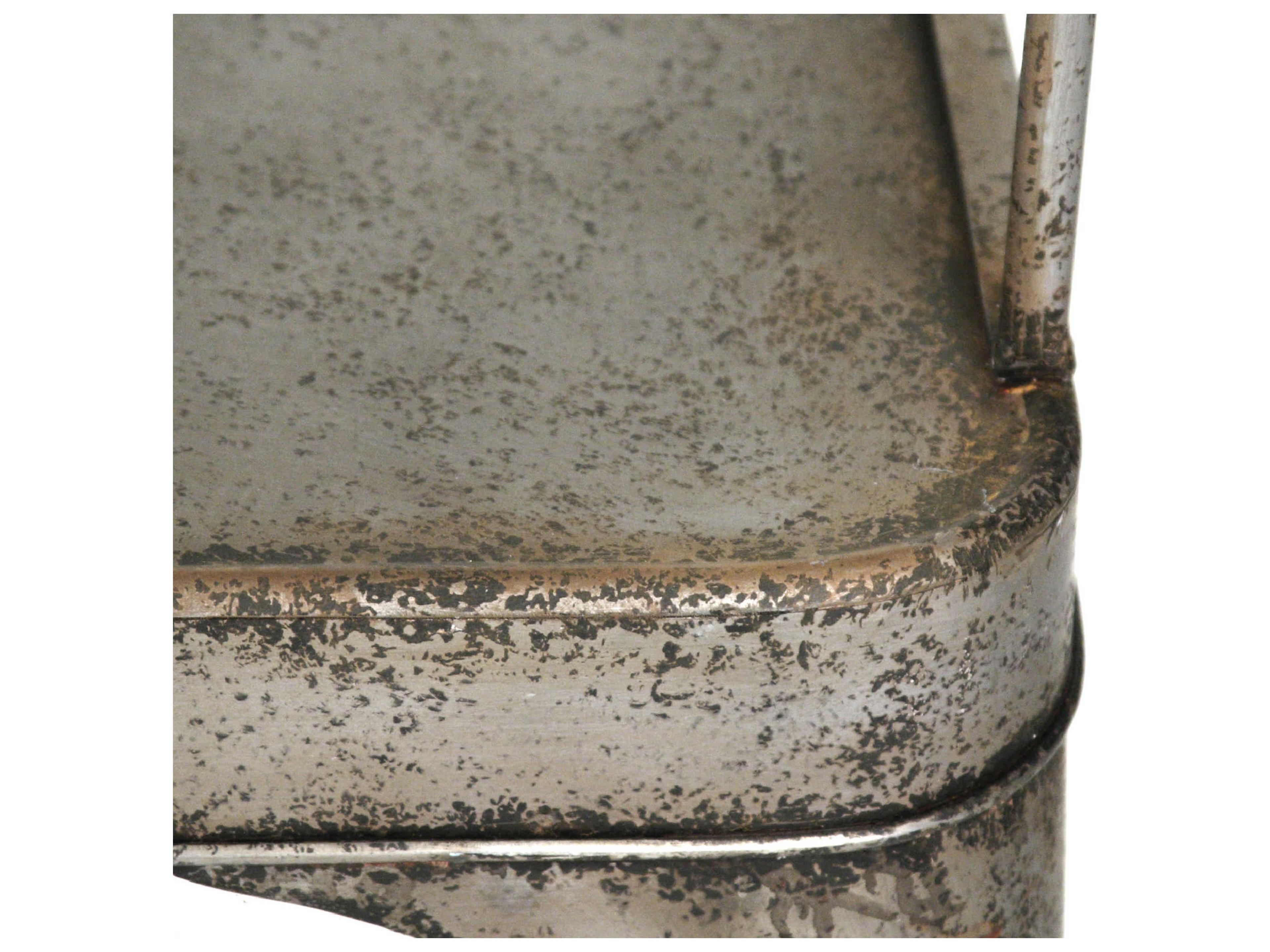 Zentique Rustic Zinc Gray Accent Bench