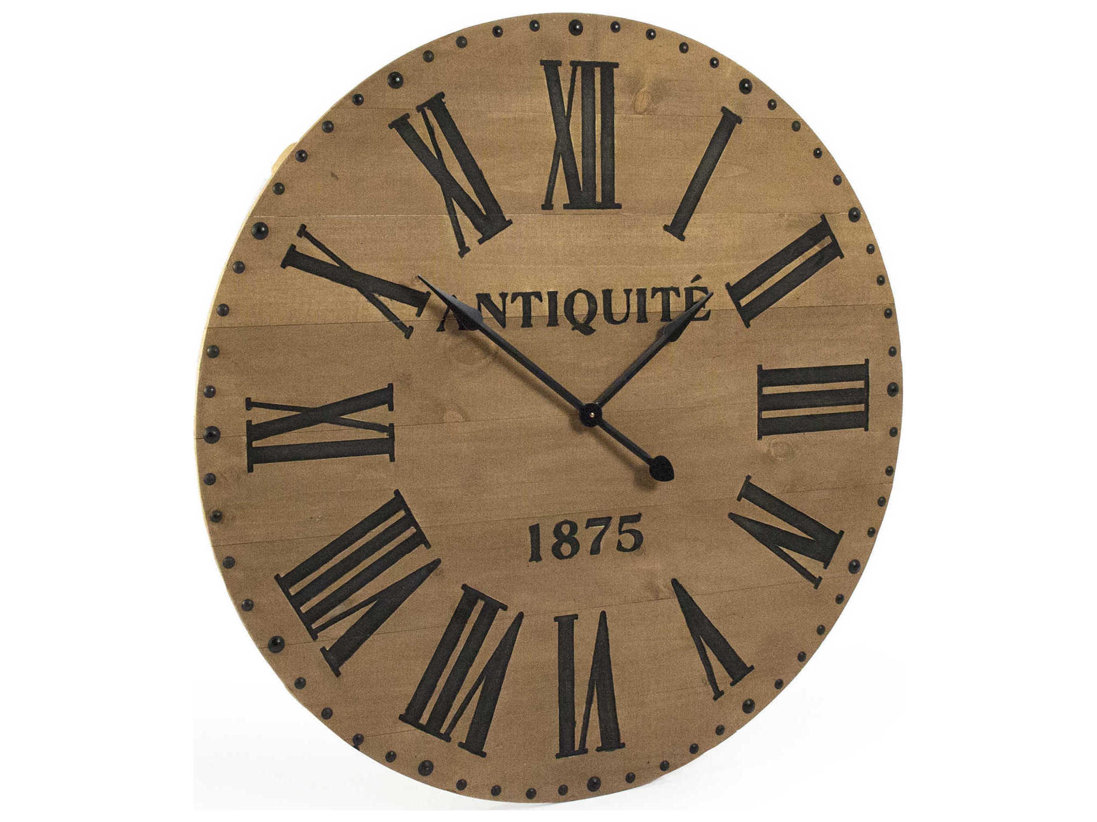 Zentique Natural / Dark Grey Alexis Wall Clock