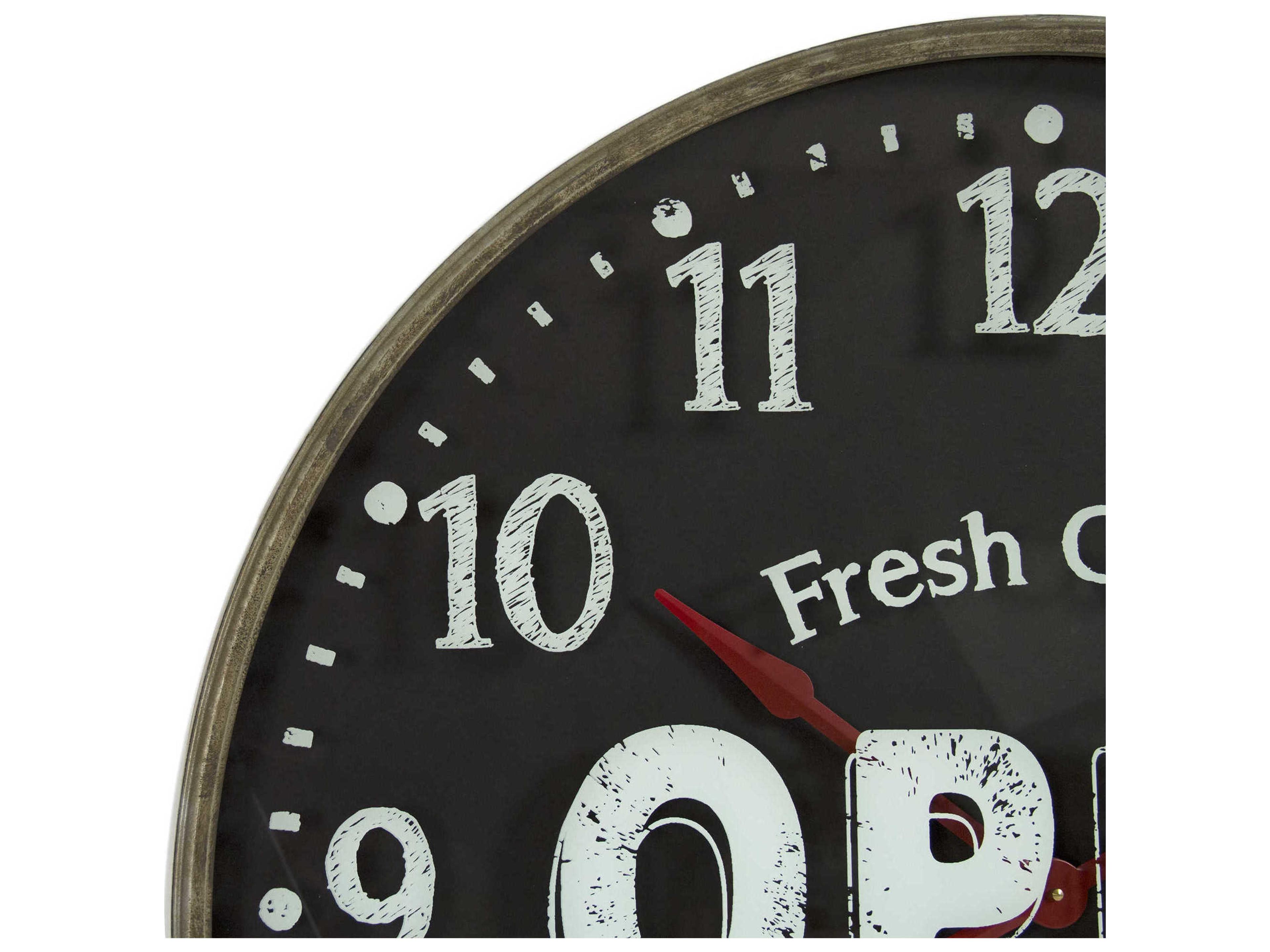 Zentique Black / White Iron Wall Clock