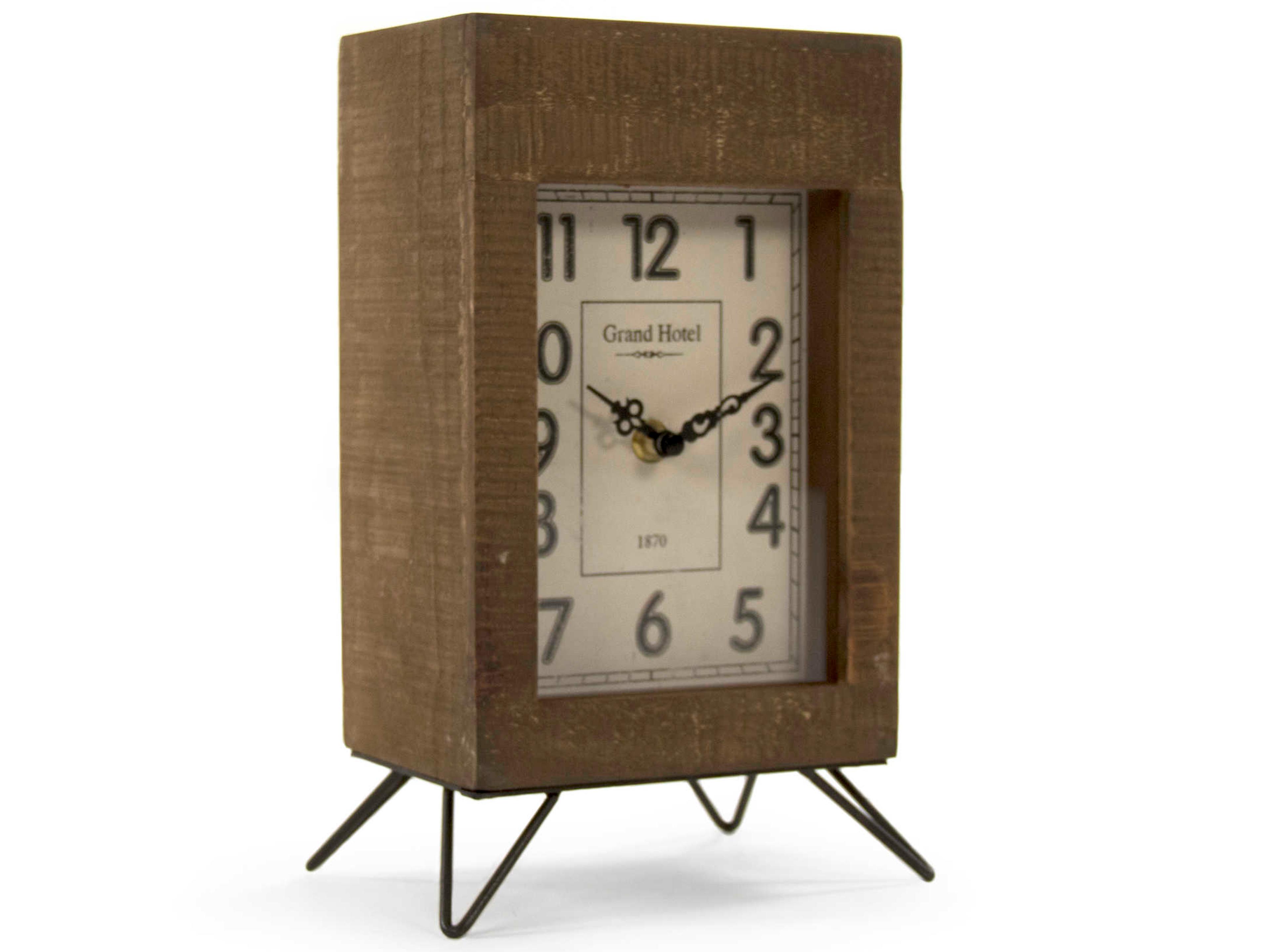 Zentique Brown / White Wooden Clock